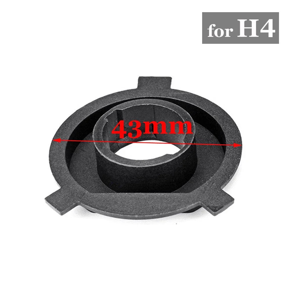 2 x Black Headlight Bulb Base Adapter Socket Retainer for LED H4