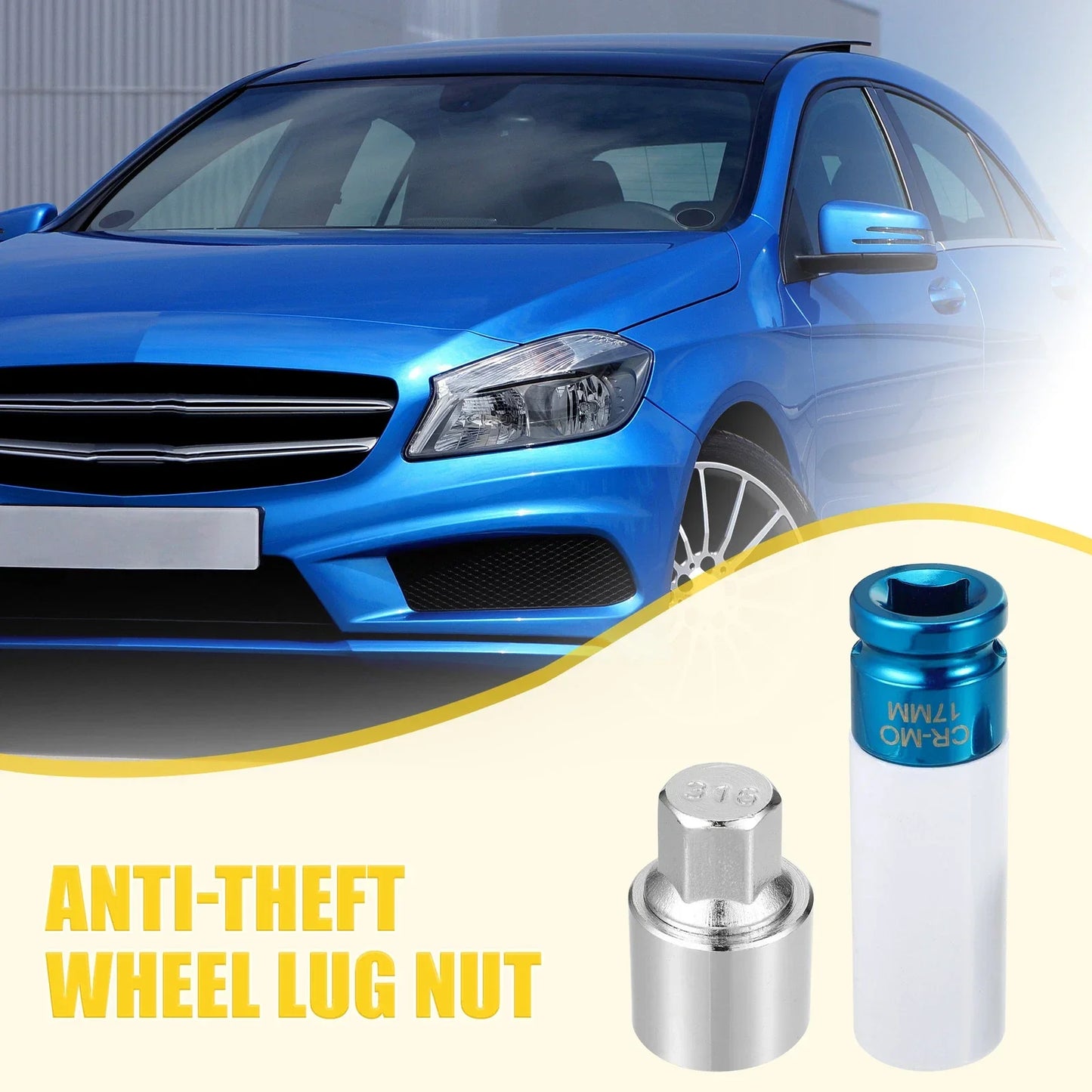 316 Wheel Lock Lug Nut Set with Protector Socket for Mercedes Benz