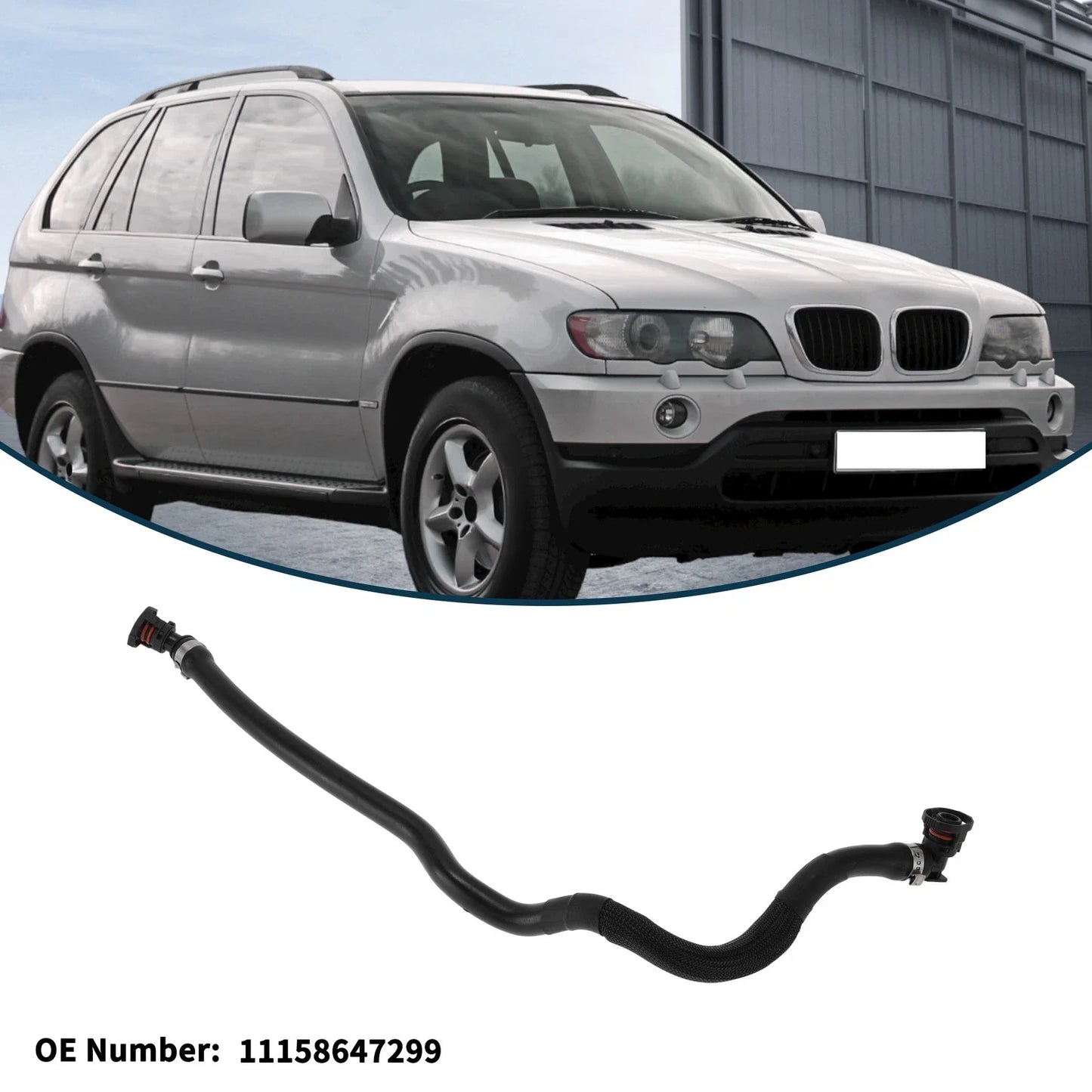 Radiator Hose for BMW 550i (2013 - 2016) Rubber Black