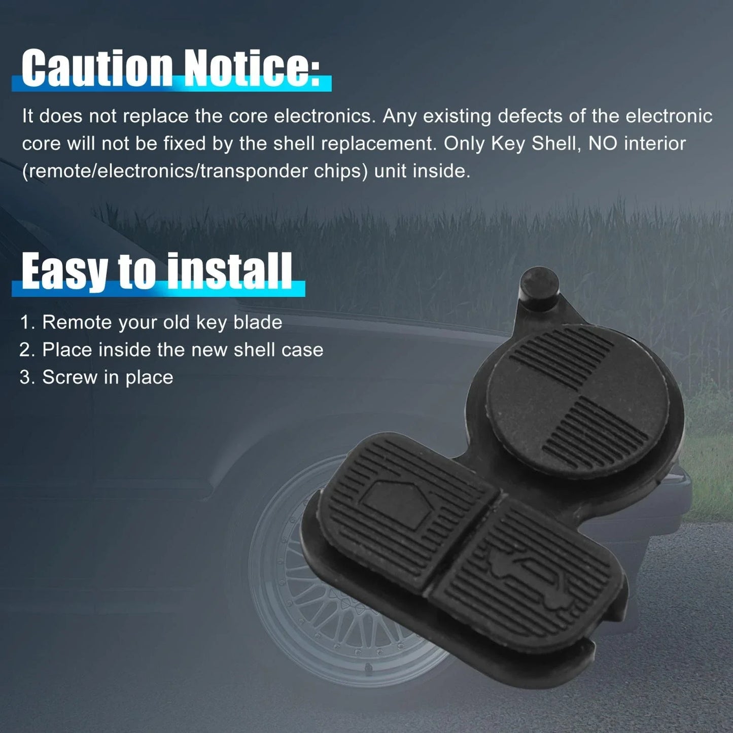 Key Fob Shell Case for BMW 3/5/7 Series (E38/E39/E36/Z3/Z4/Z8/X3) Key Button