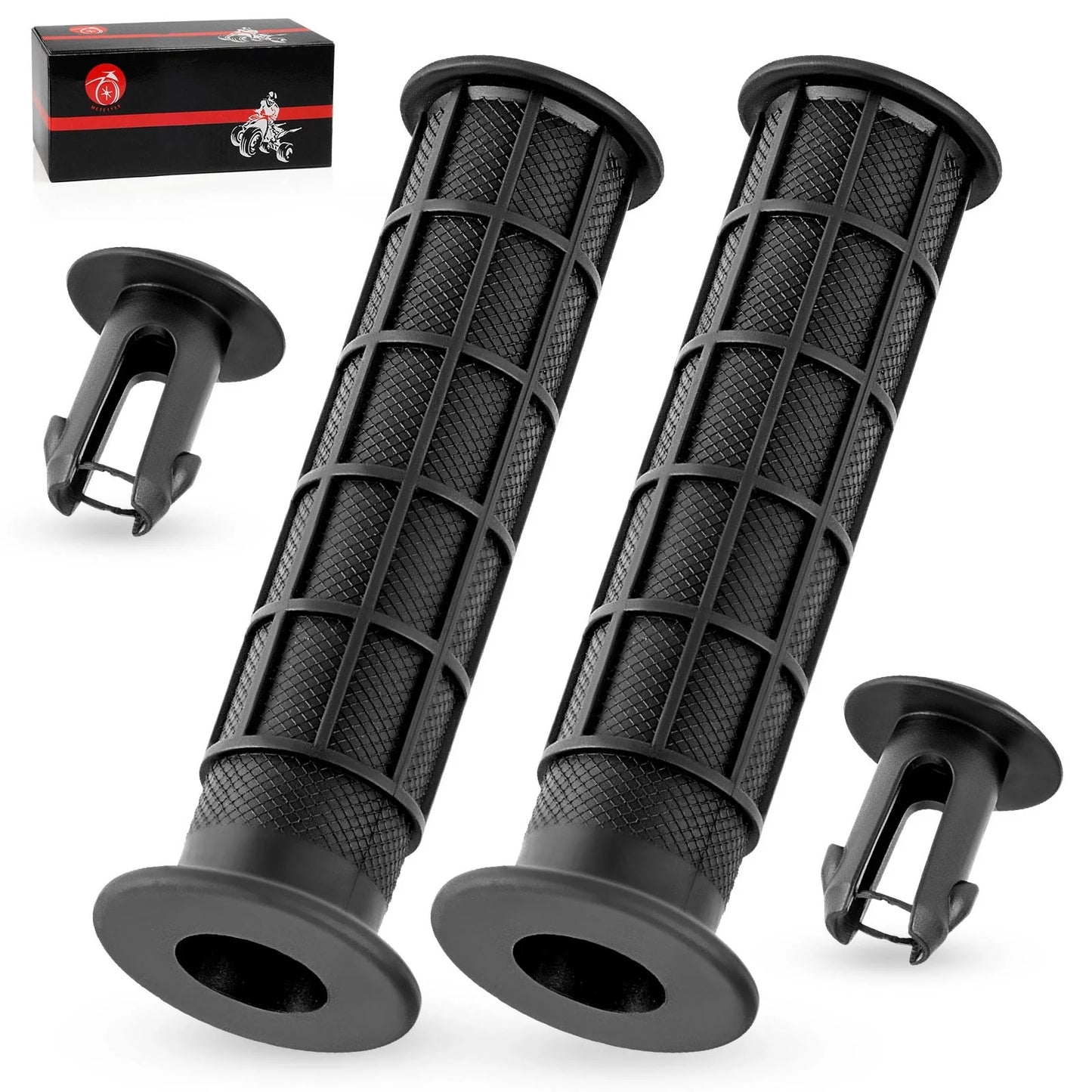 2 x Handlebar Grips & Grip End for Honda Foreman Rubicon