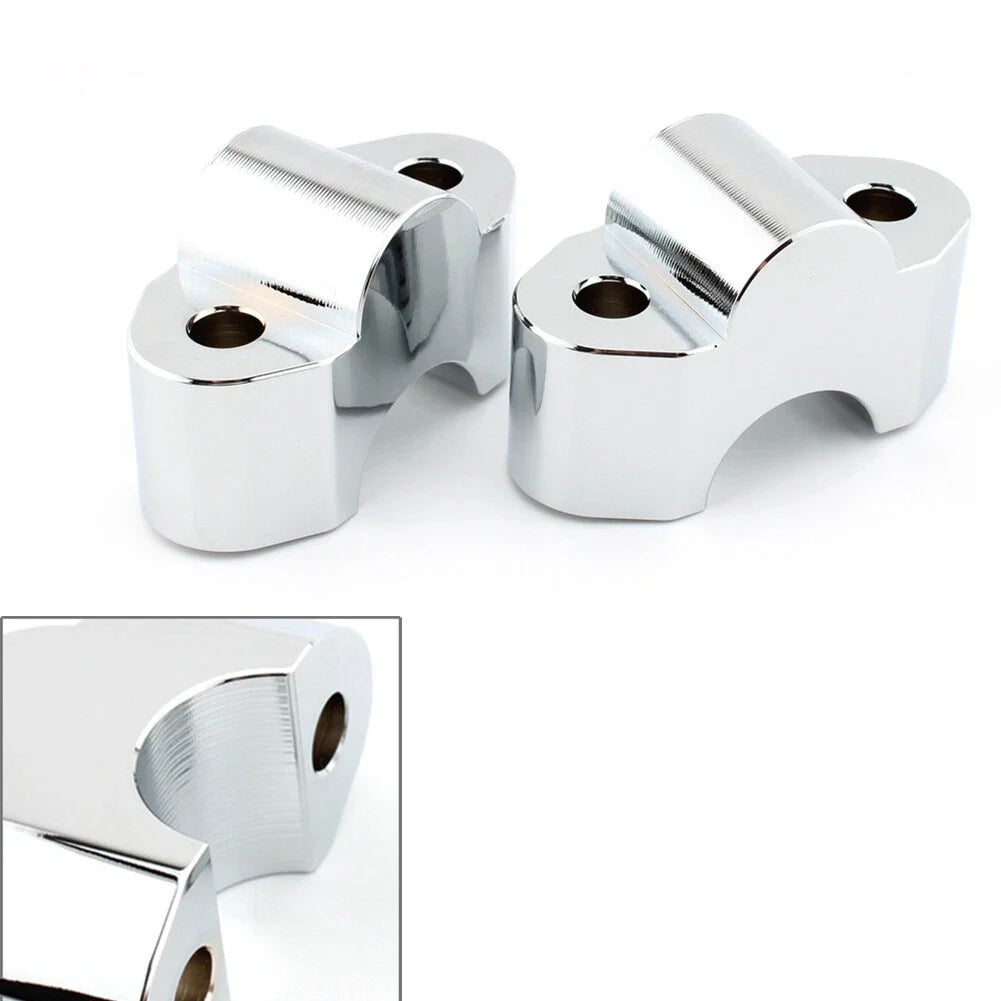 Chrome Handlebar Riser Bar Clamp for BMW R18 Classic (2020-2022)
