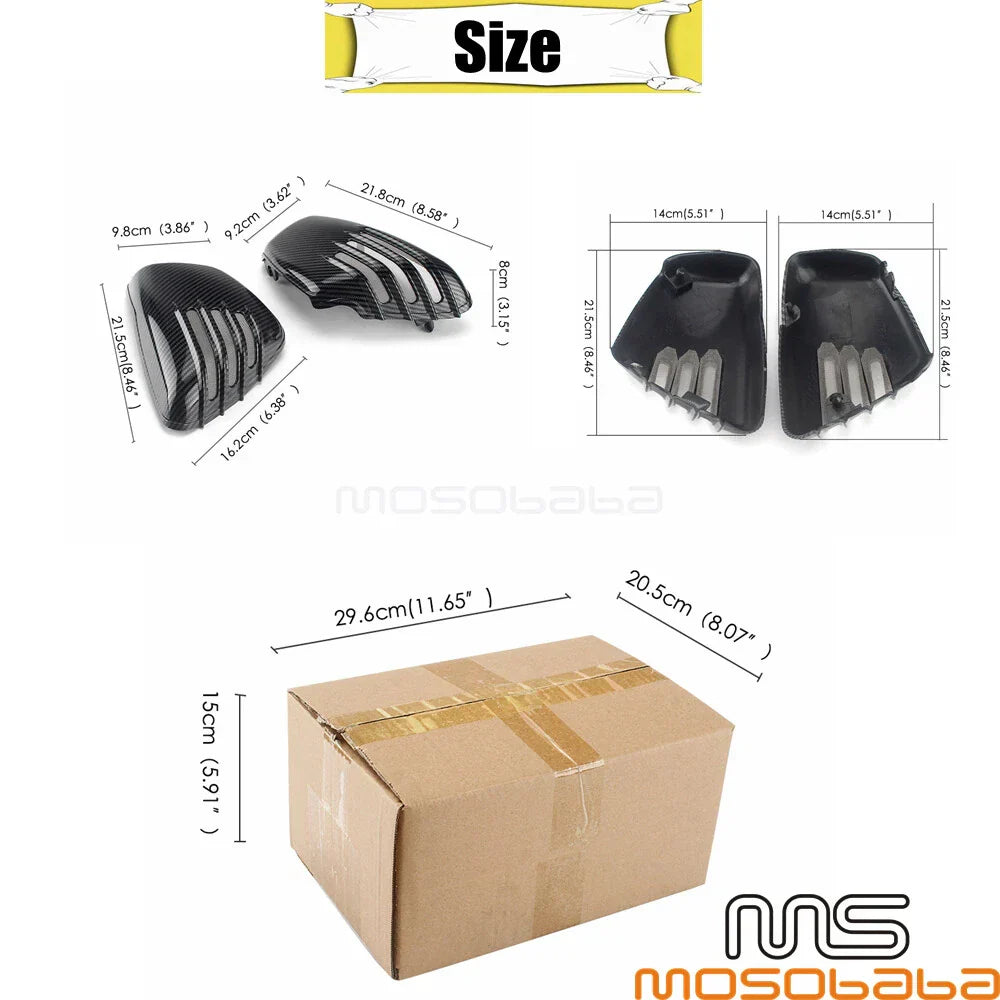 Ribbed Battery Side Panels Covers for Yamaha Virago XV700-1100
