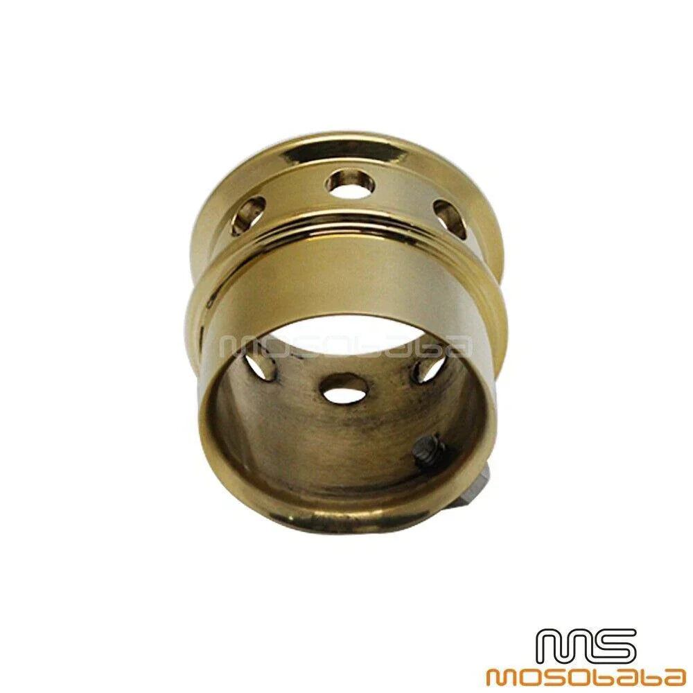 Brass Drilled Exhaust Tip for Harley Bobber Chopper 2.25" Pipes