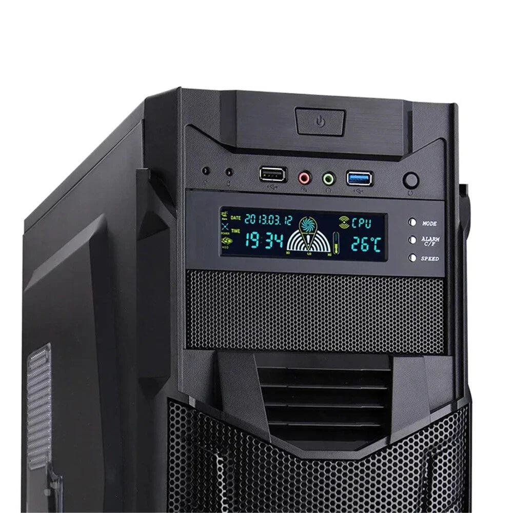 5.25'' Fan Controller Speed Temp Sensor LCD Display for Car