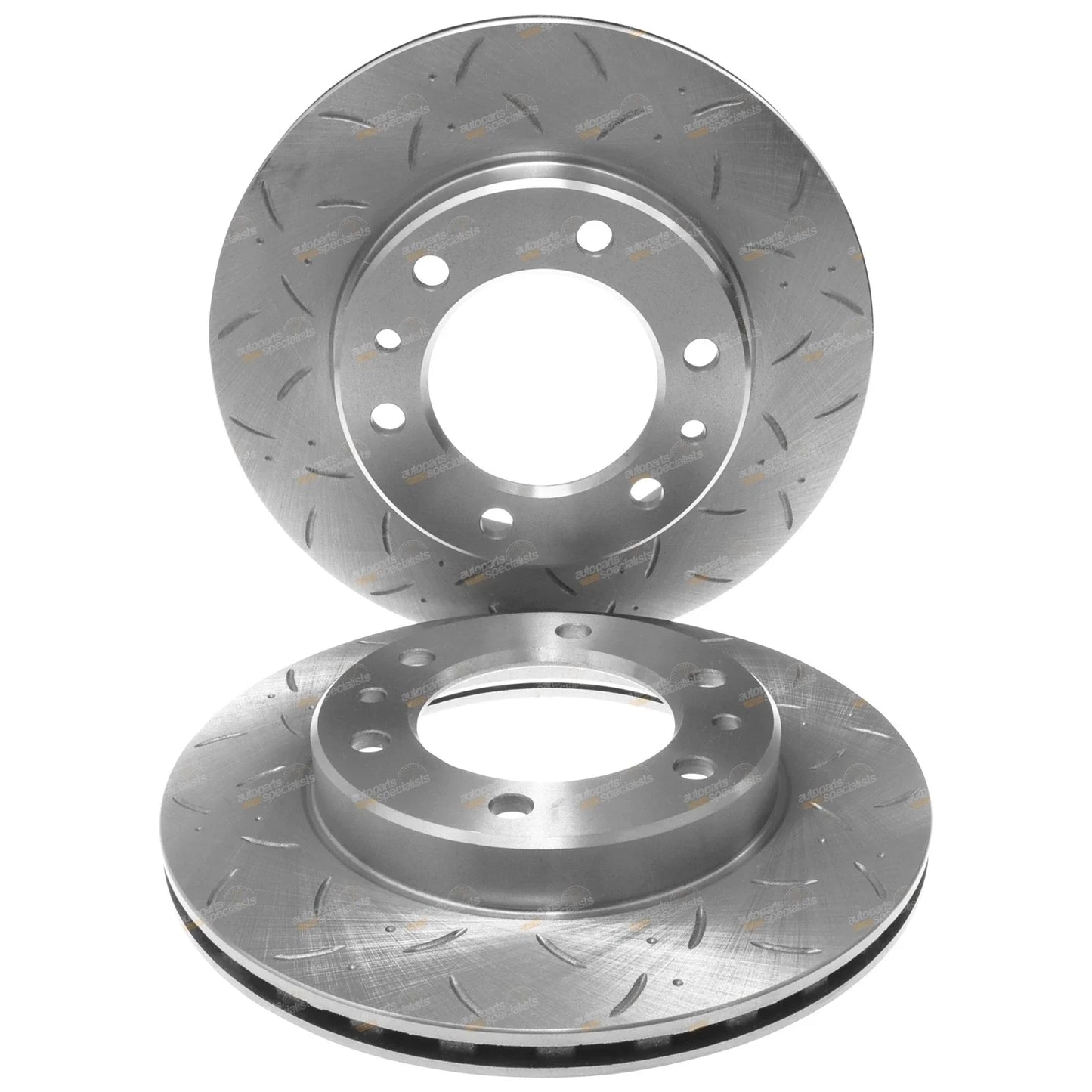 2 x Drilled Slotted Front Disc Brake Rotors for Toyota Hilux (1989–1999)