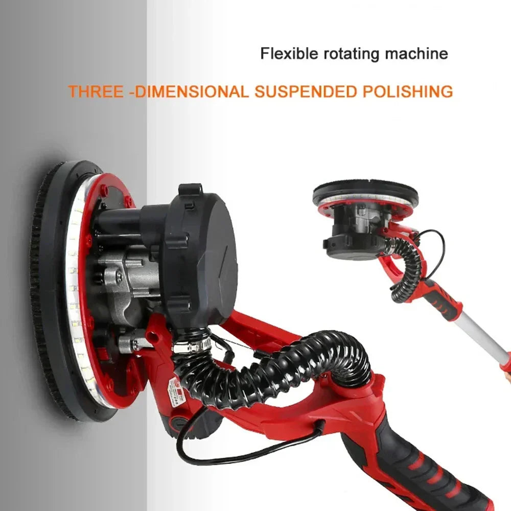 225mm 1250W Dustless Wall Polishing Machine with Long Rod & LED