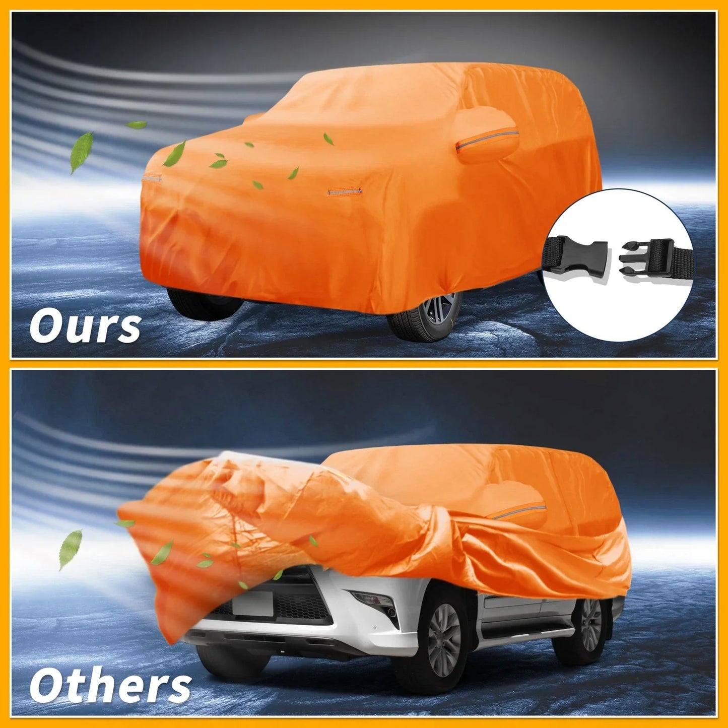 Waterproof All Weather Car Cover for Lexus GX (2010-2023) - Orange 210D-PU