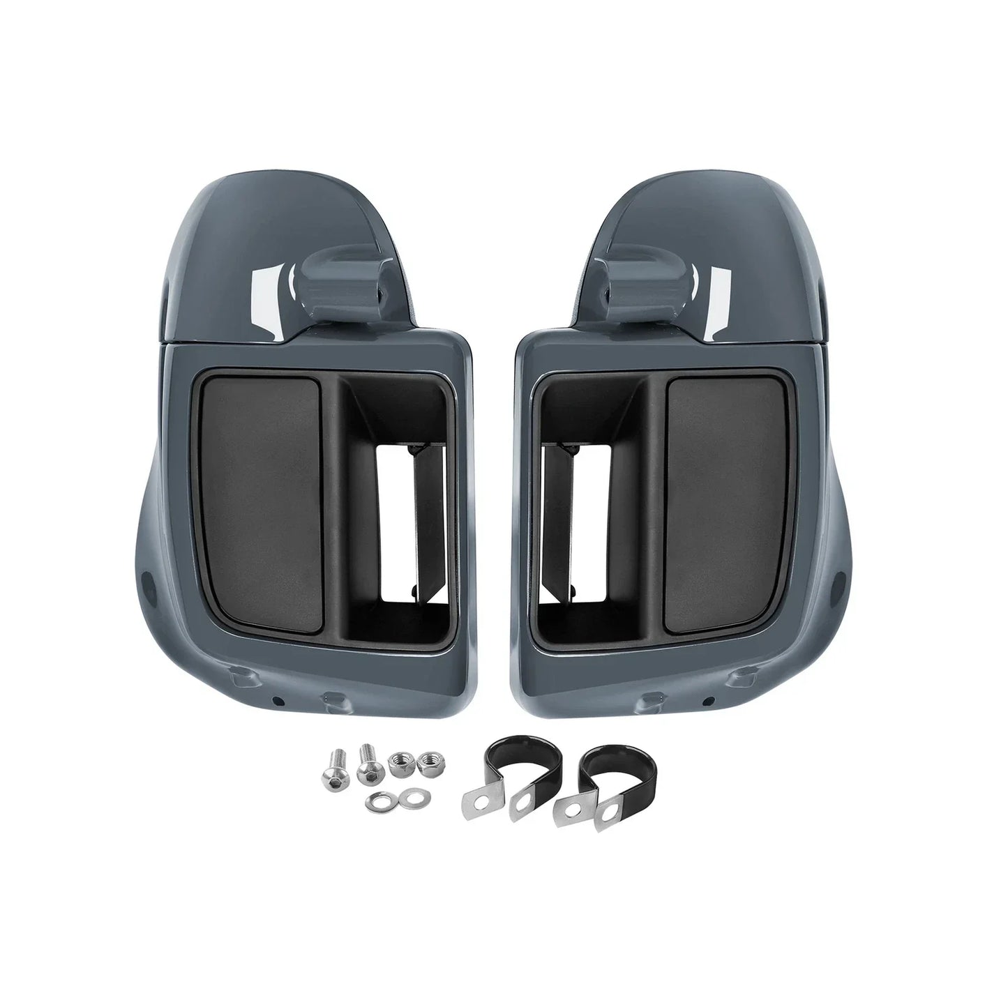 Lower Vented Fairings for Harley Touring 2014-2023 Gunship Gray