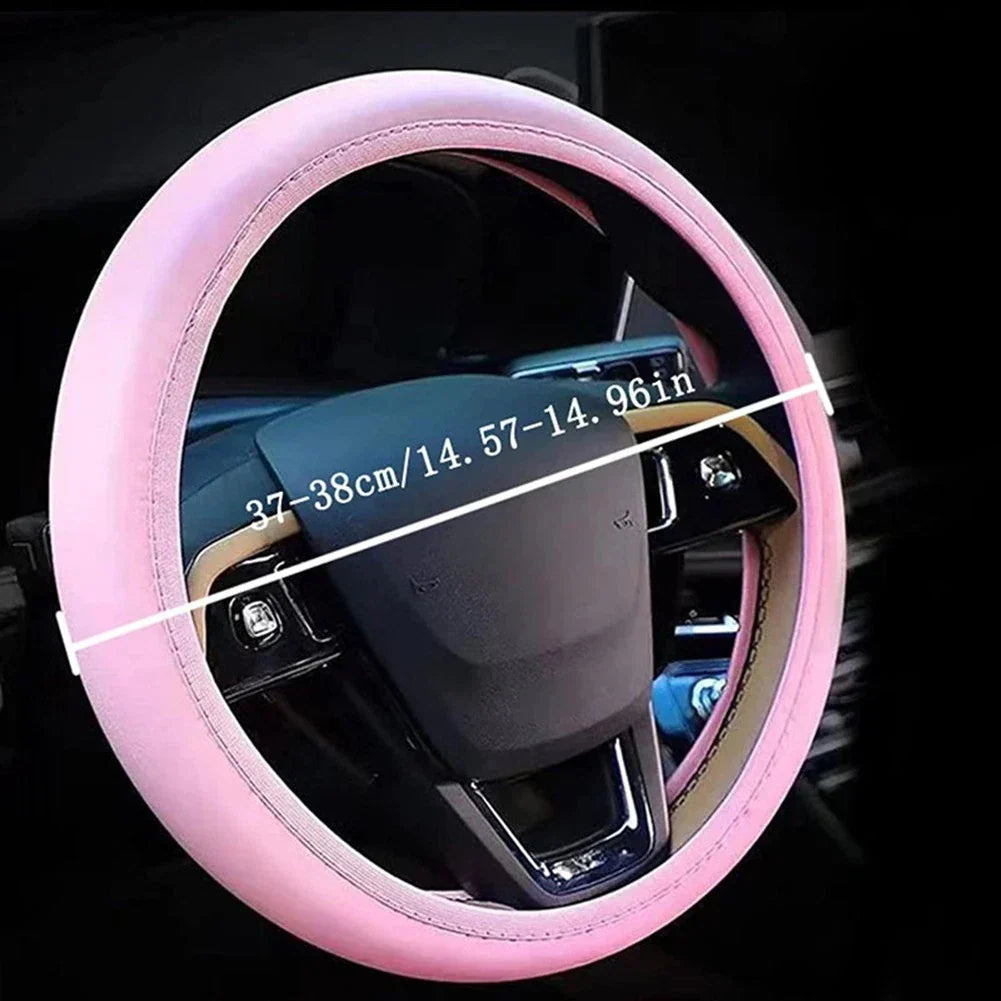 Dazzling 10 Pcs Women's Steering Wheel Cover Set with Practical Cup Holders