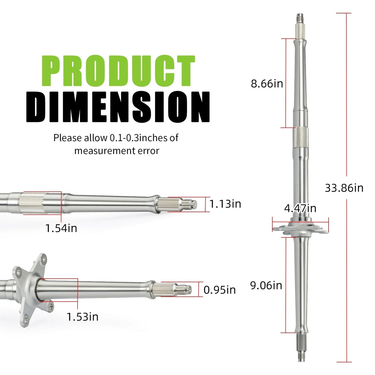 Rear Axle Shaft for Honda Sportrax 400 TRX400 EX/X (1999–2014)
