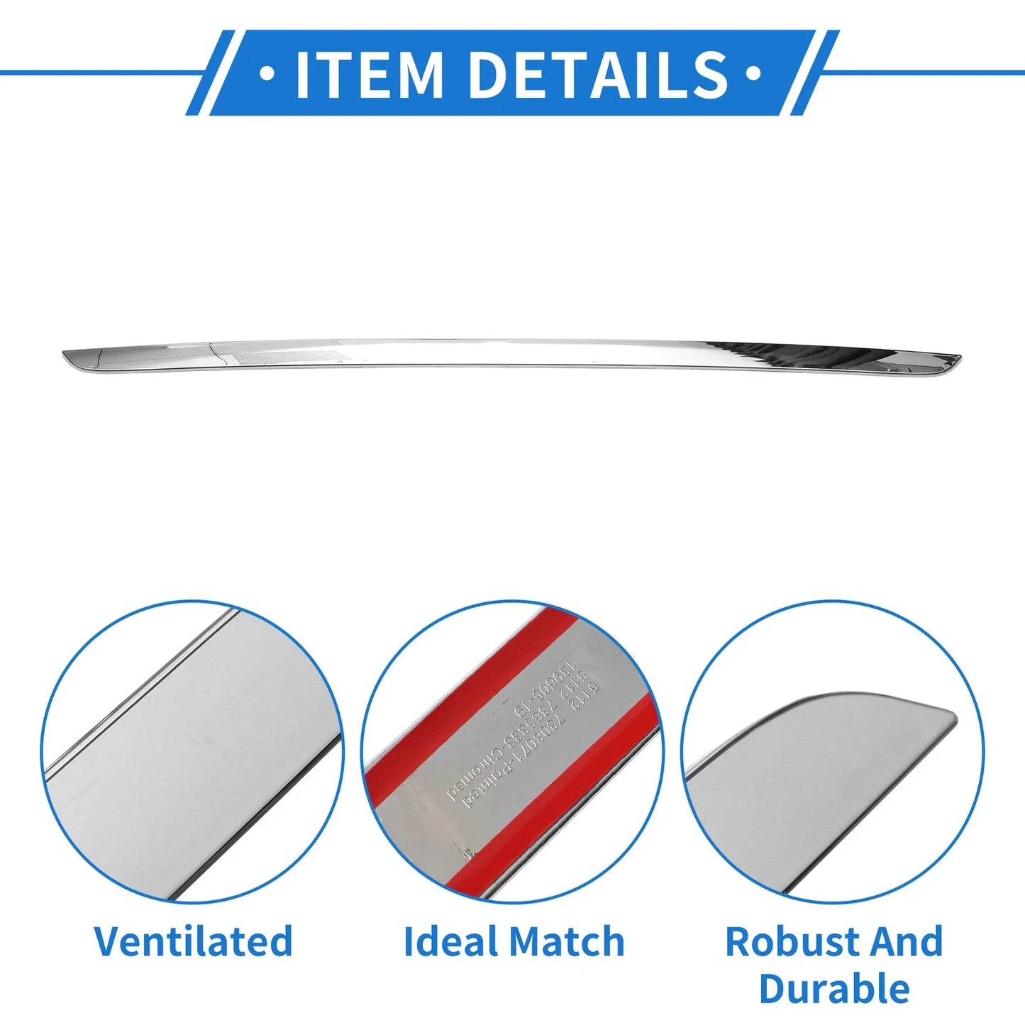 Rear Lower Center Bumper Grille Trim Garnish for BMW F15/X5 (2017-2018)