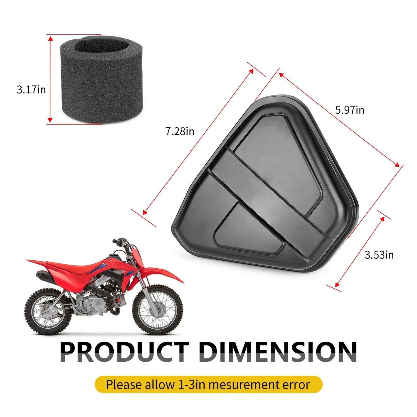 Air Box Lid & Air Filter for Honda CRF 80F/100F XR 80R/100R (1985–2013)