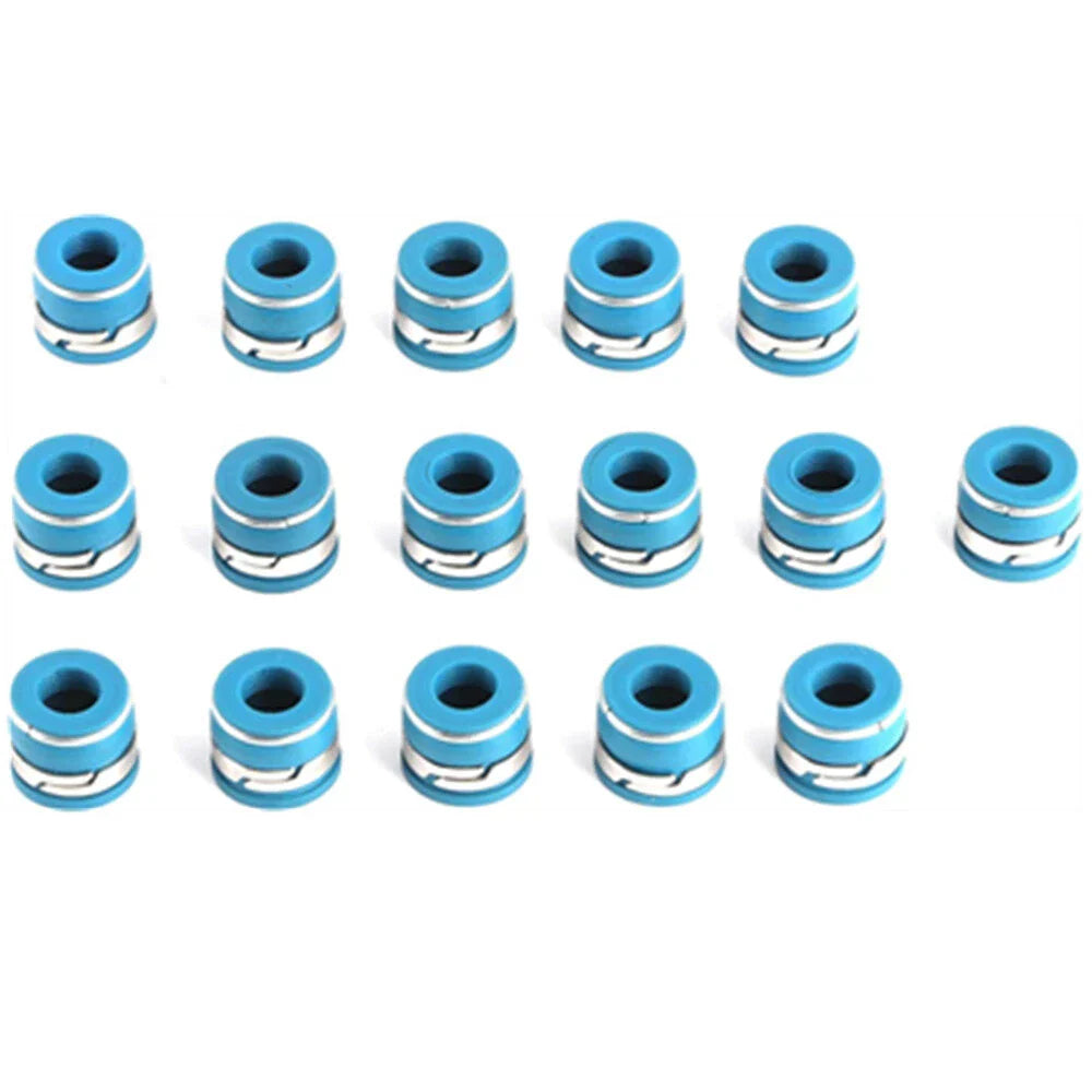16 Pcs Valve Stem Oil Seal Kit for SBC BBC SBF BBF Engine 11/32” X .500”