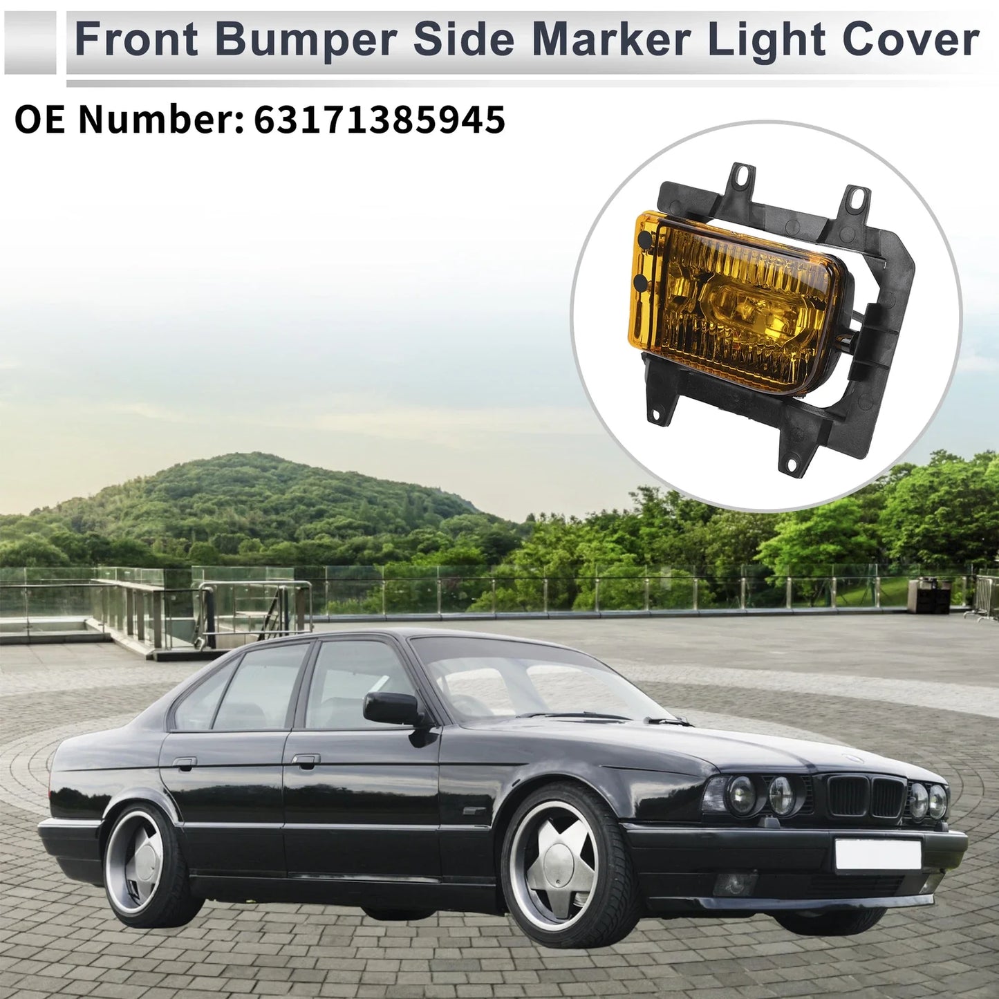 1 Pc Left Front Bumper Side Marker Light Cover for BMW E30