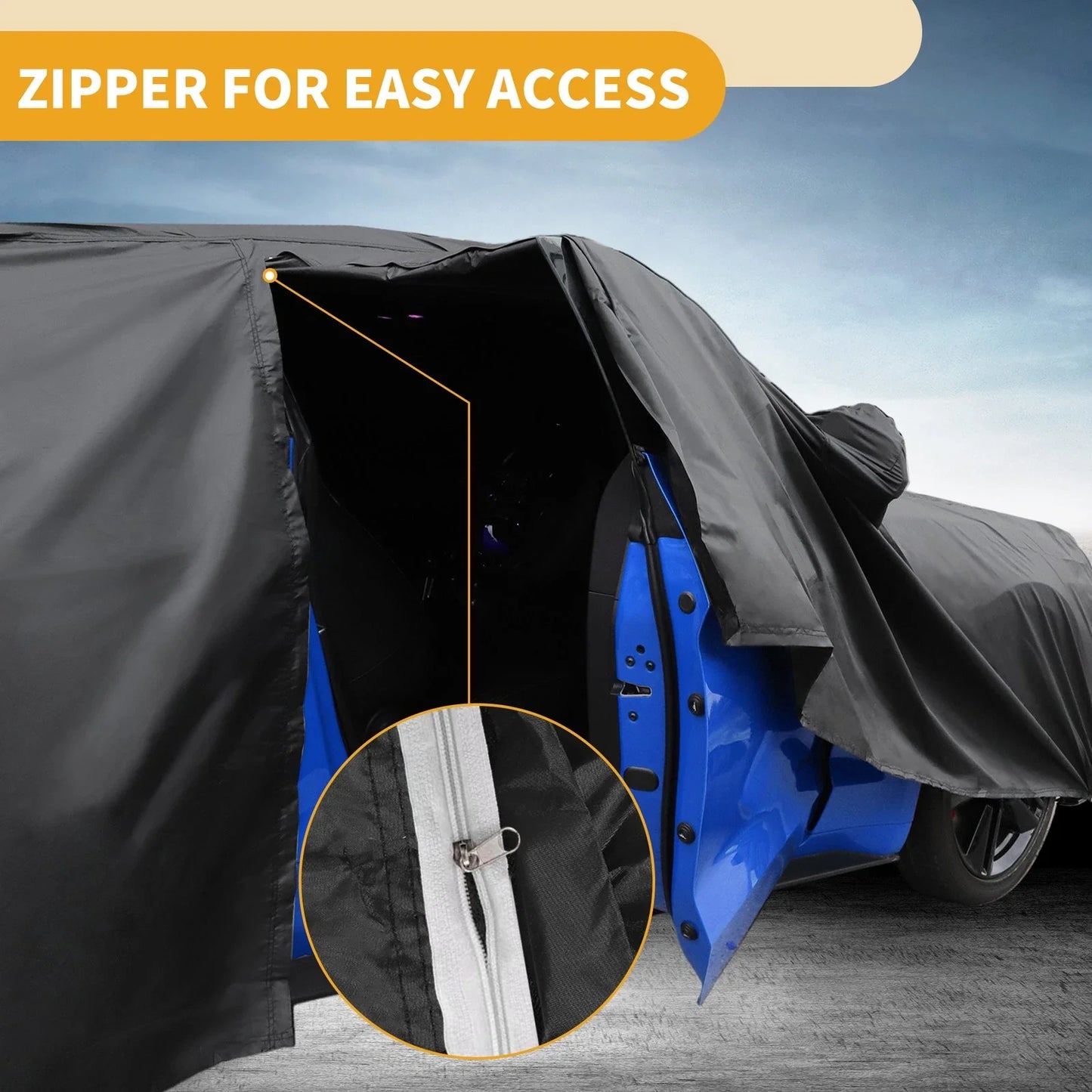 Car Cover 210D-PU Waterproof All Weather for BMW 1 Series Sedan Black