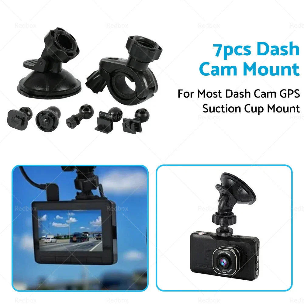Suction Cup Mount Clips for Dash Cam GPS - 5 Joint Mount (Universal)