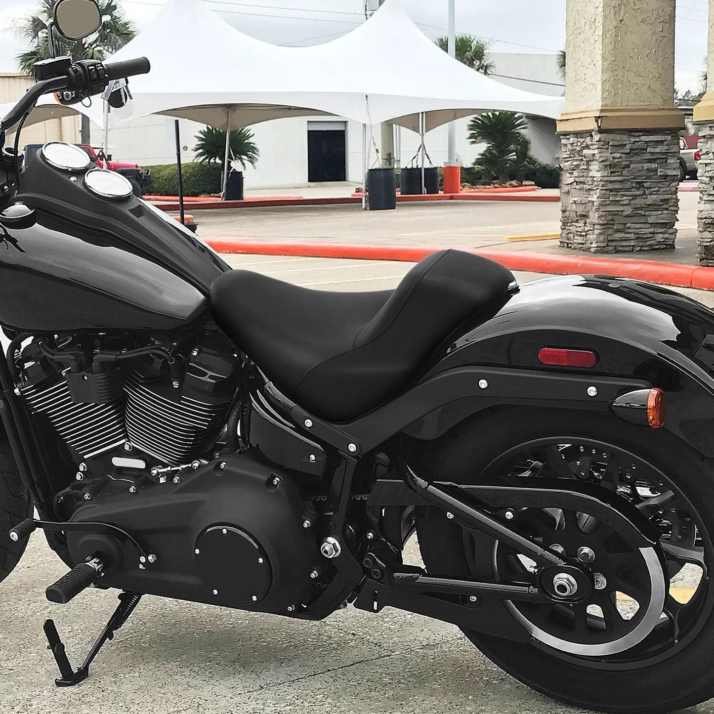 Black Rider Driver Seat for Harley Low Rider FXLR FXLRS FXLRST FXRST (2018-2025)