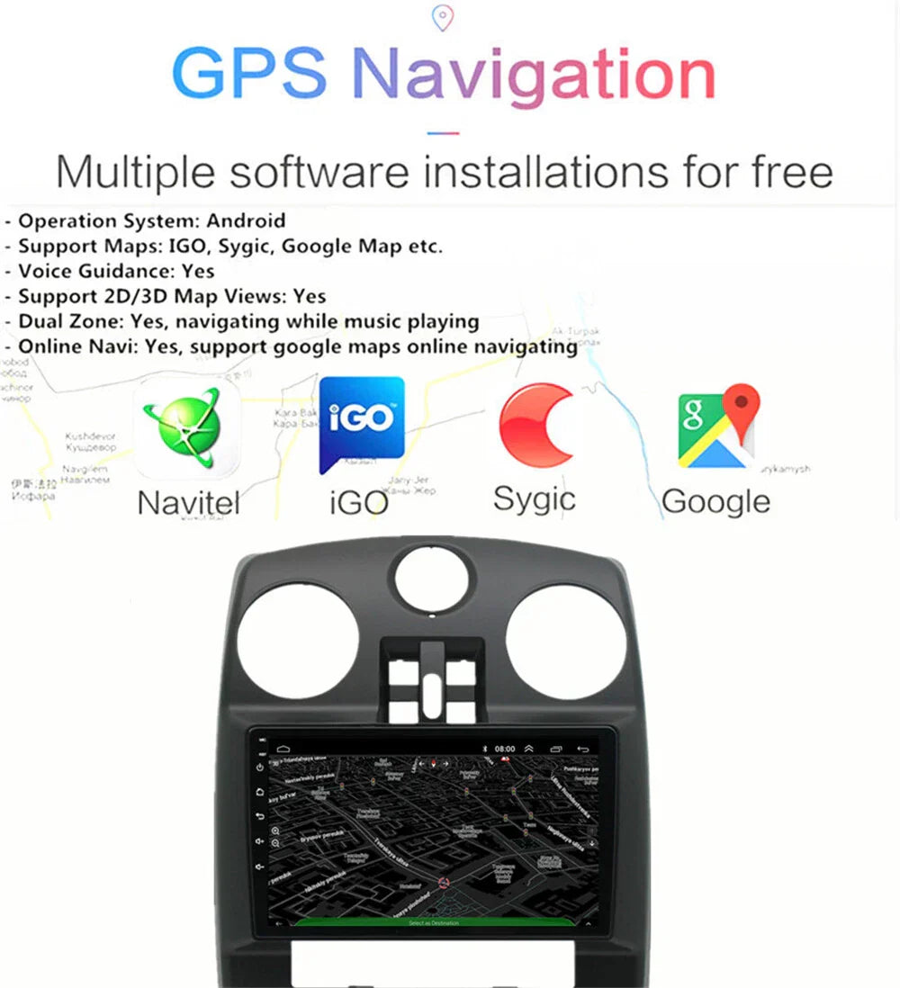 9" Stereo Radio GPS Navi Head Unit for Chrysler PT Cruiser (2006-2010)