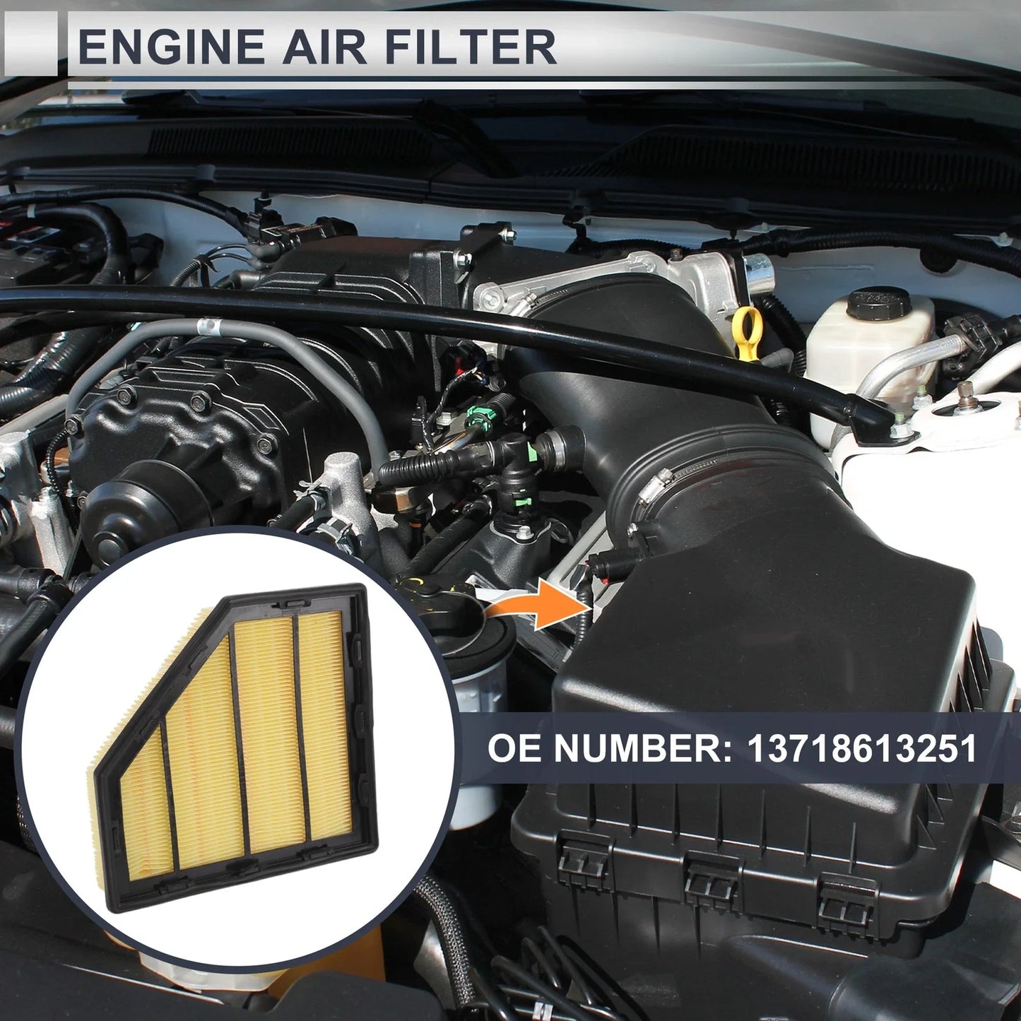 Engine Air Filter for BMW 540i Base 3.0L L6 (2018-2020)