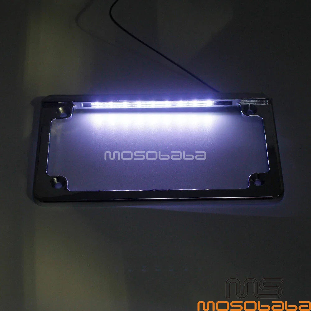 LED License Plate Frame Light for Harley Dyna Sportster Touring (2006-2023)