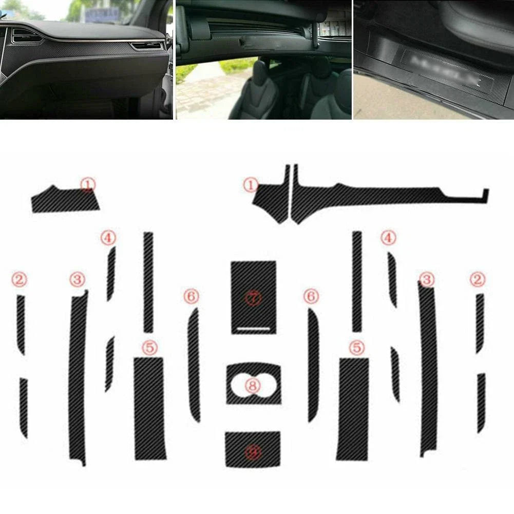 Center Console Wrap Vinyl Sticker Anti-high Temper for Car