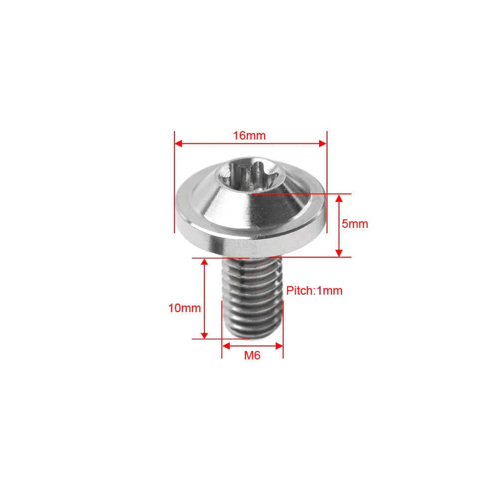 6 x Gold Alloy M6x10mm Torx Head Screws for Bike Motorcycle