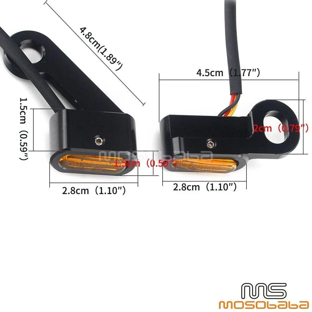 Mini LED Turn Signal Lights for Harley Softail Dyna Touring (2014-2023)
