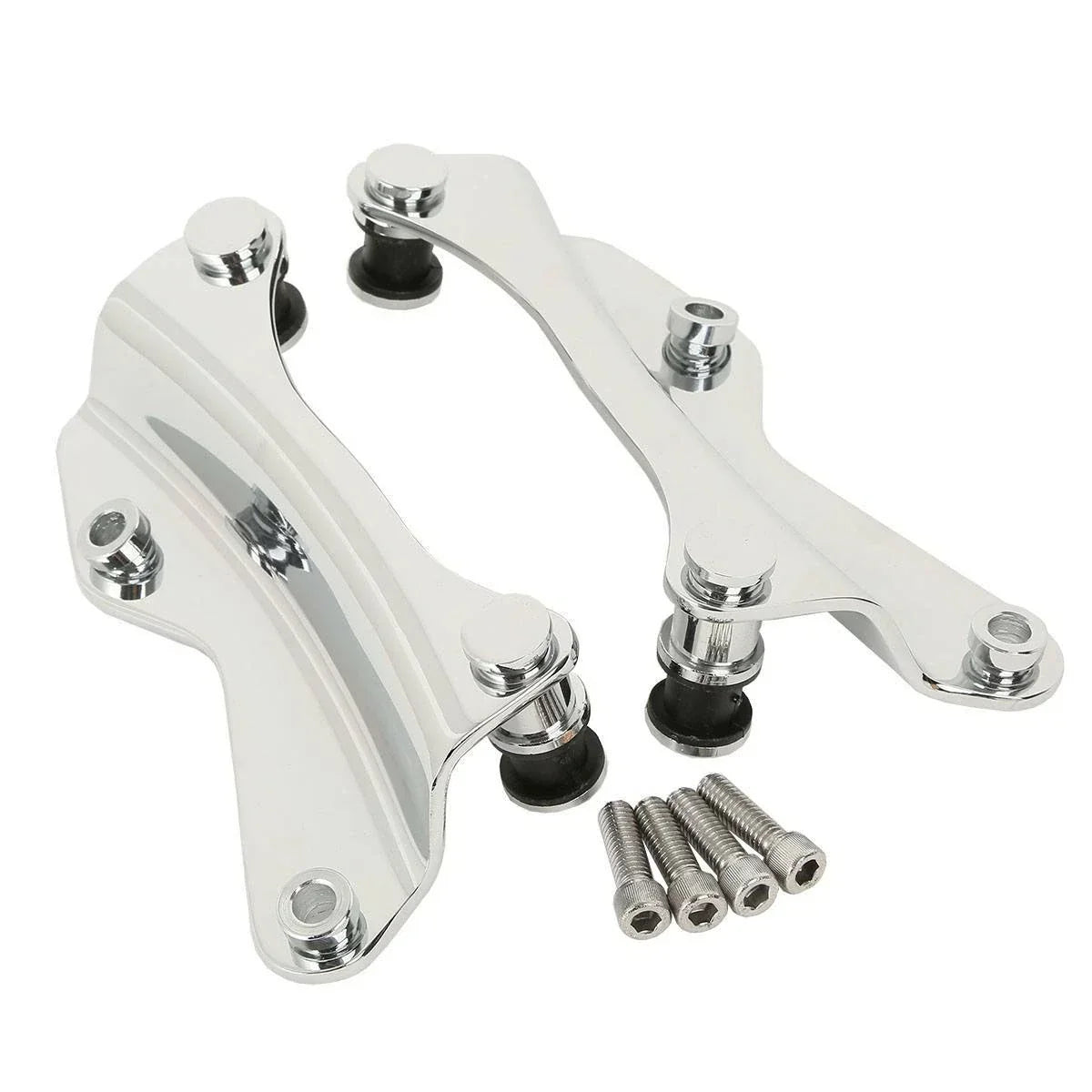 Chrome Sissy Bar Luggage Rack Docking Hardware for Harley Touring (2014-2025)