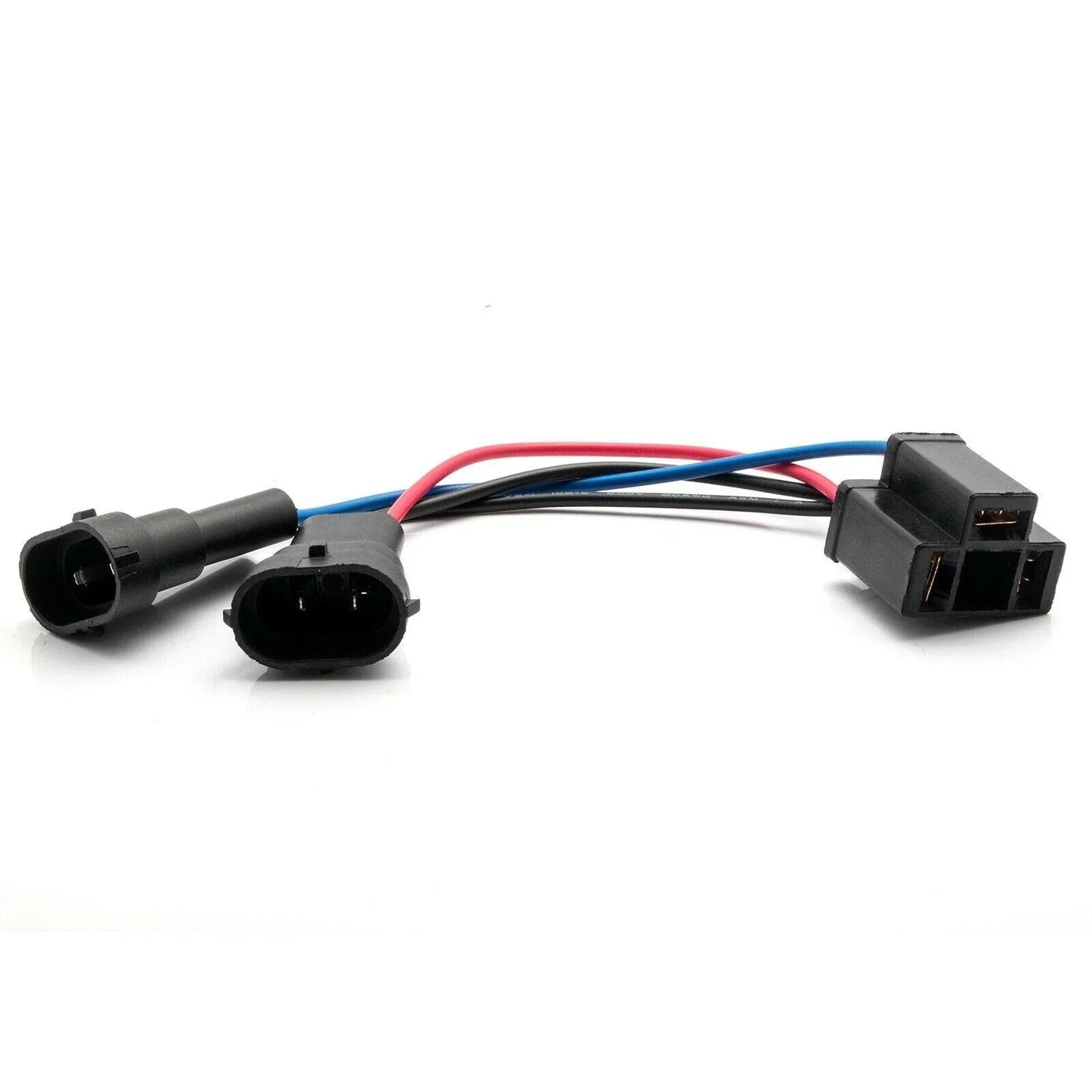 2 x H9/H11 to H4 3-Prong Female Dual Beam Headlight Splitter Harness Adapter