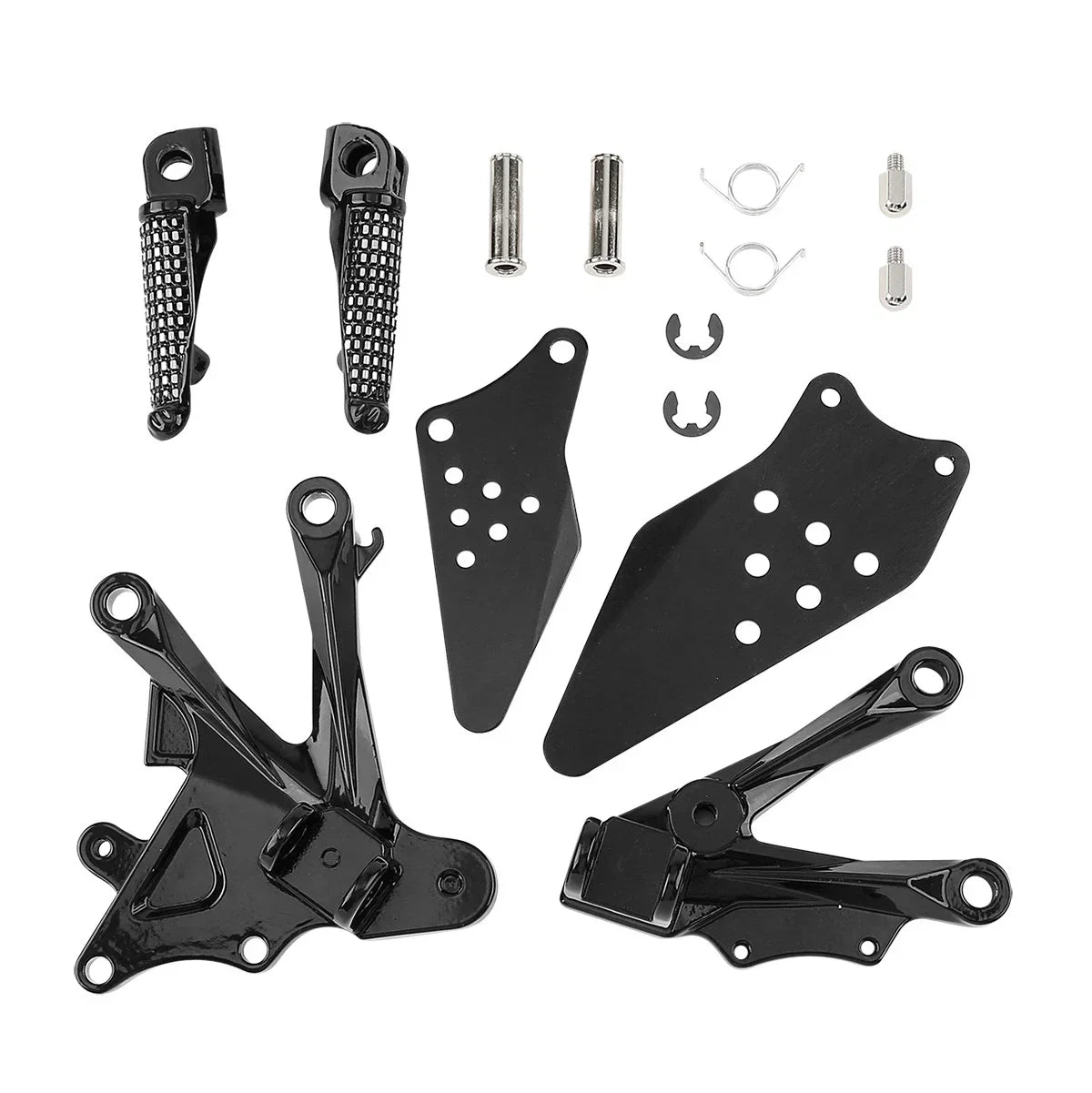 Black Front Footrest Footpeg Bracket for KAWASAKI ZX10R 2006-2010