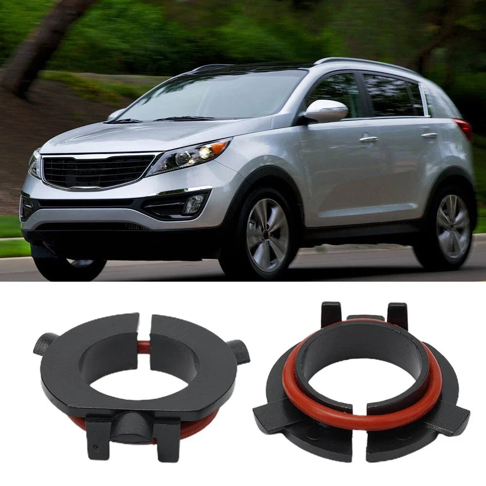 2x H7 LED Headlight Bulb Adapter Holder Socket Retainer for Kia Sportage K3