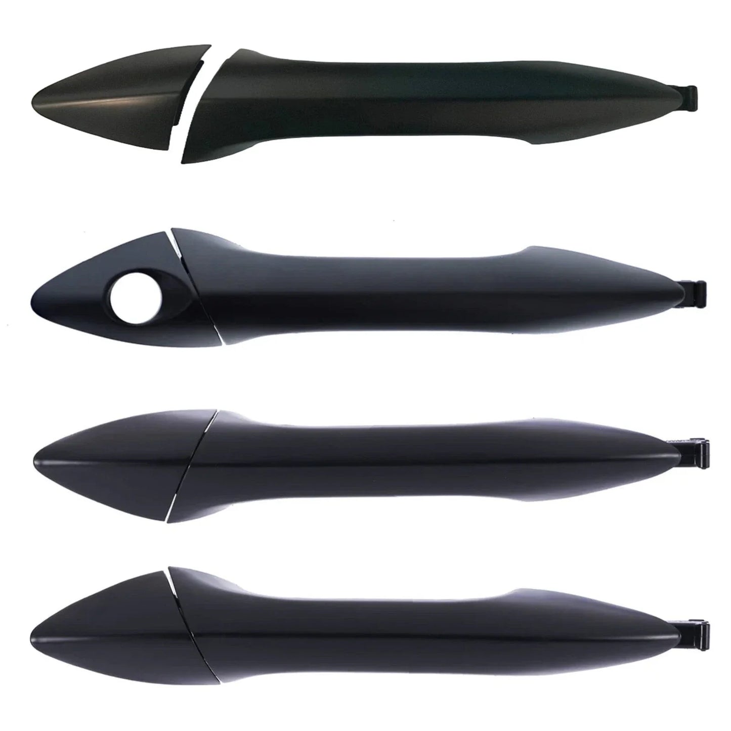 Door Handle Set 4x Front Rear Left+Right Outer Black for Hyundai i30 GD (2012–2017)