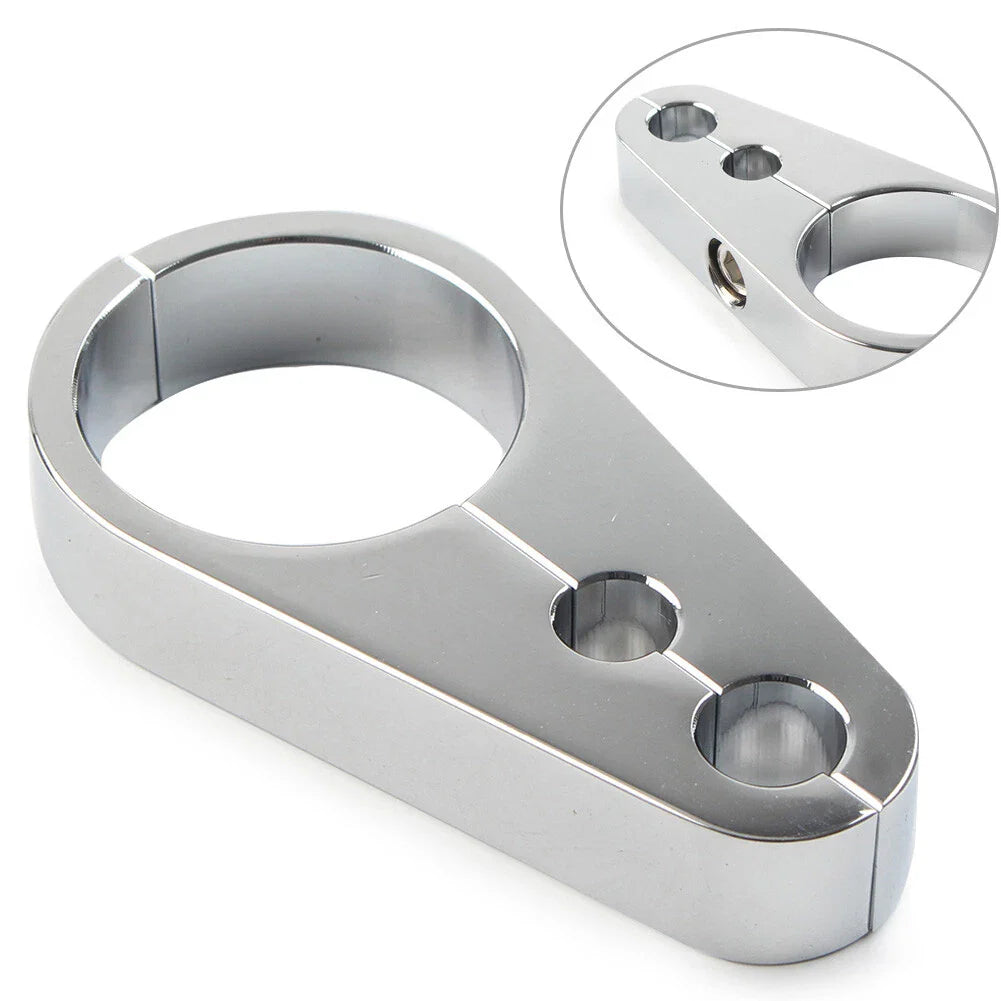 Chrome Brake Clutch Cable Wire Clamp Clip for Harley 1-1/4" Handlebar