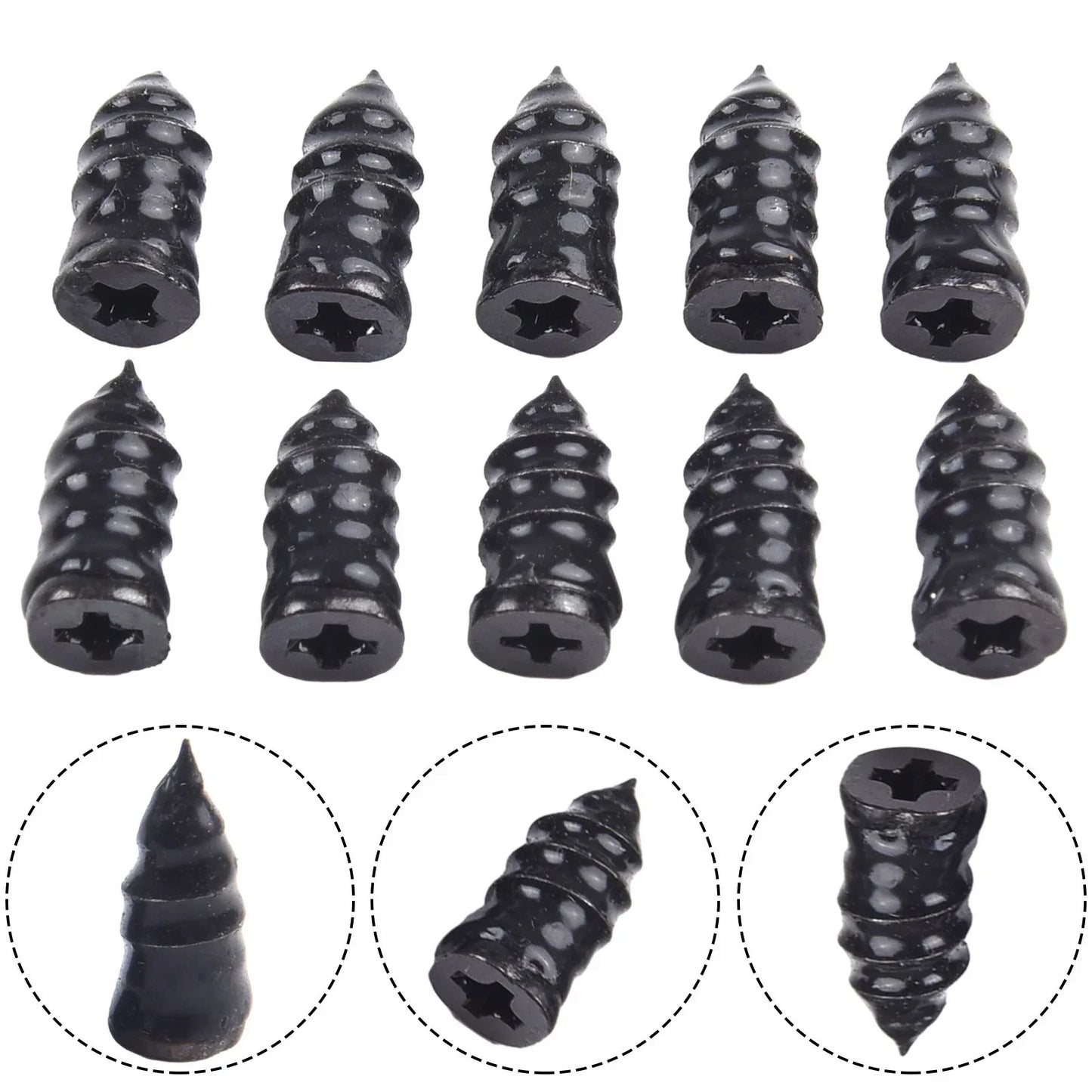 Reliable Rubber Tire Screws 80PCS Capsule Packaging for Long lasting Repairs