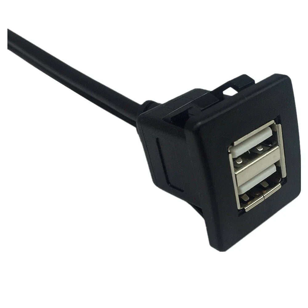 USB 2.0 Dual Male to Female Extension Cable for M Car Dashboard