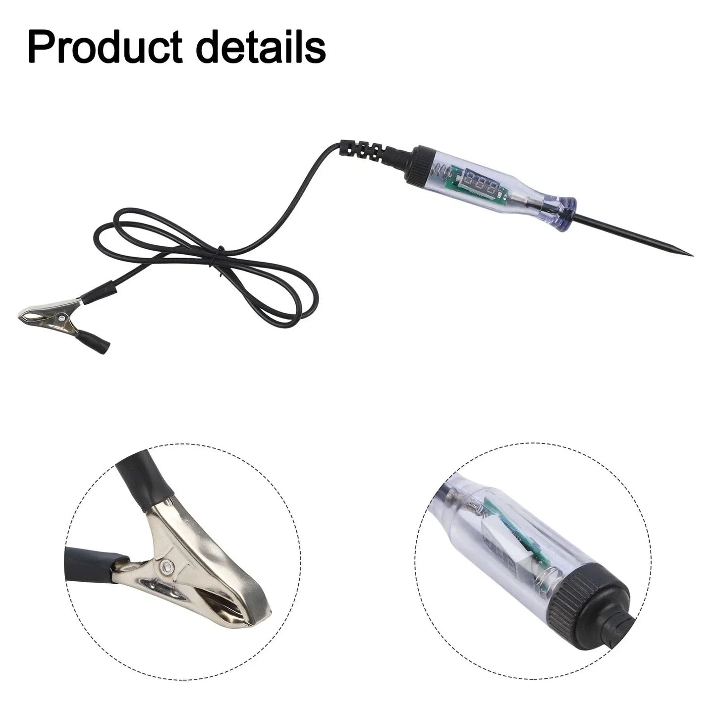 Voltage Tester for Car Battery with Clear Digital Readings and Ergonomic Design