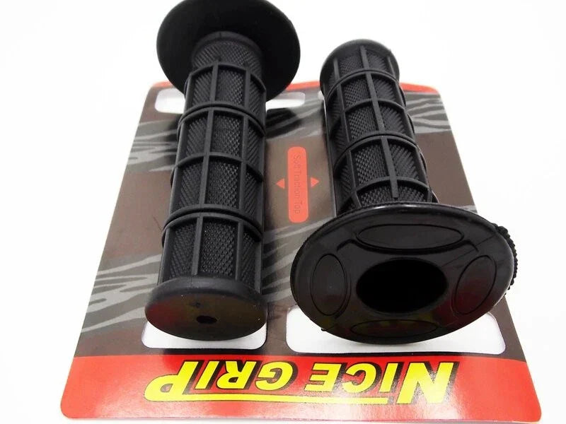 Black Hand Grip Set for Kawasaki KX500 - Left & Right Pair