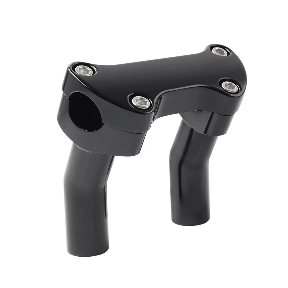 4" Tall Pullback Handlebar Riser for Harley Tour Super Black