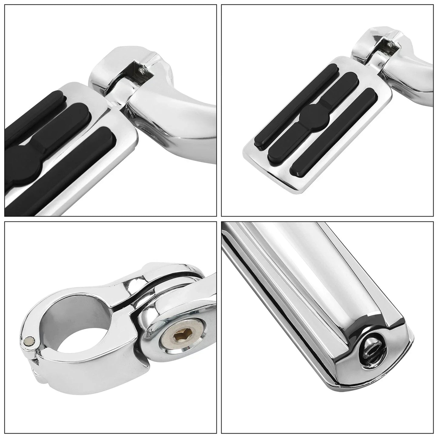 1-1/4" Motorcycle Short Highway Engine Guard Footpegs for Harley Touring
