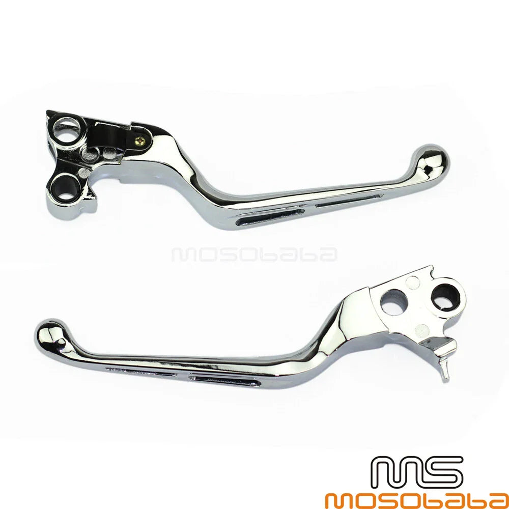 Chrome Billet 3 Slot Brake Clutch Levers for Harley Dyna Sportster Softail FLHR