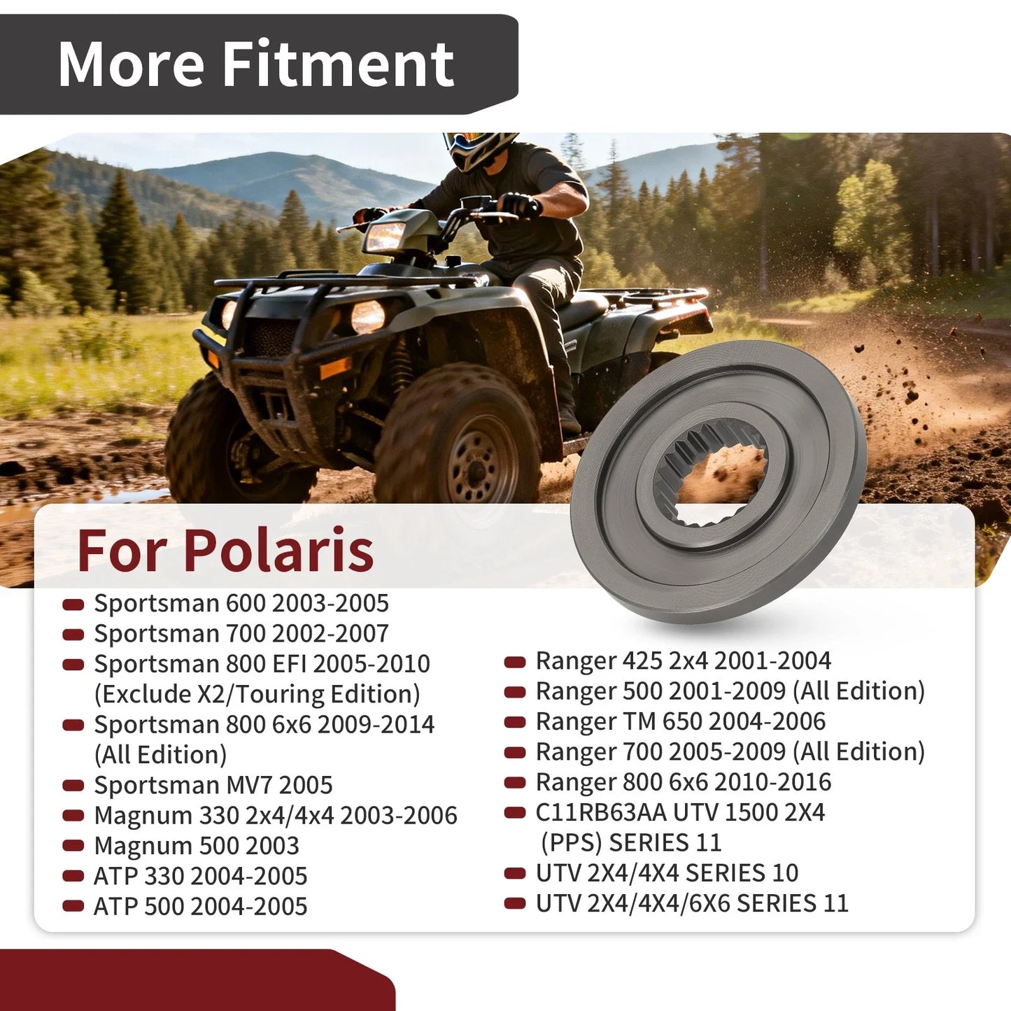 Engagement Dog 6 Face for Polaris Sportsman 800 EFI 6x6 (2005–2014)