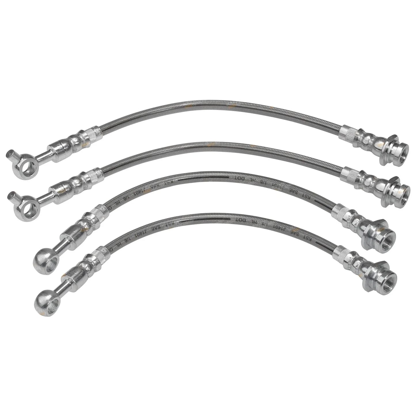 Front & Rear Braided Brake Line Hose Set for Nissan Patrol GQ Y60 (1988-1997)