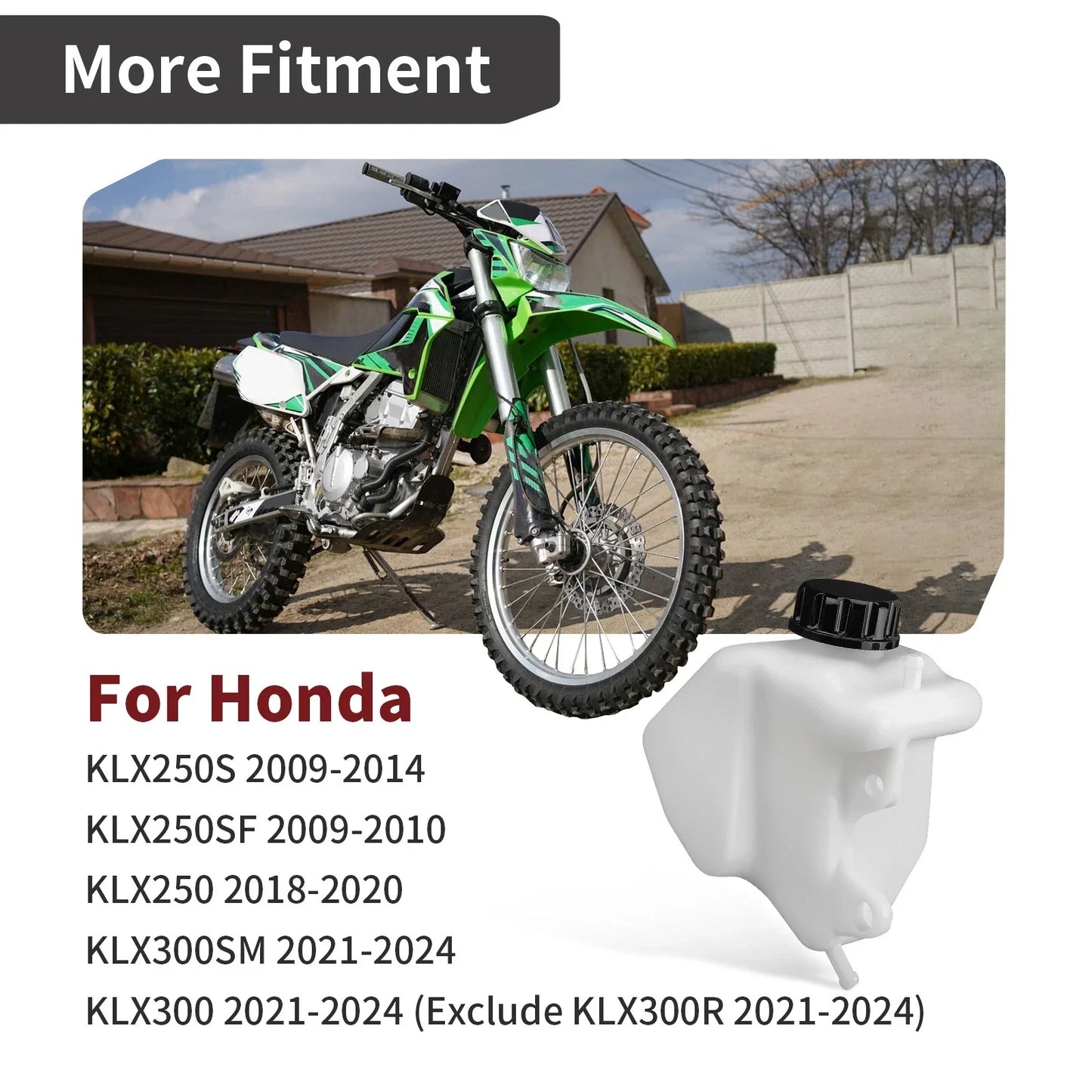 Coolant Reservoir Tank Cap Kit for Kawasaki KLX250S/SF KLX300SM (2009–2024)