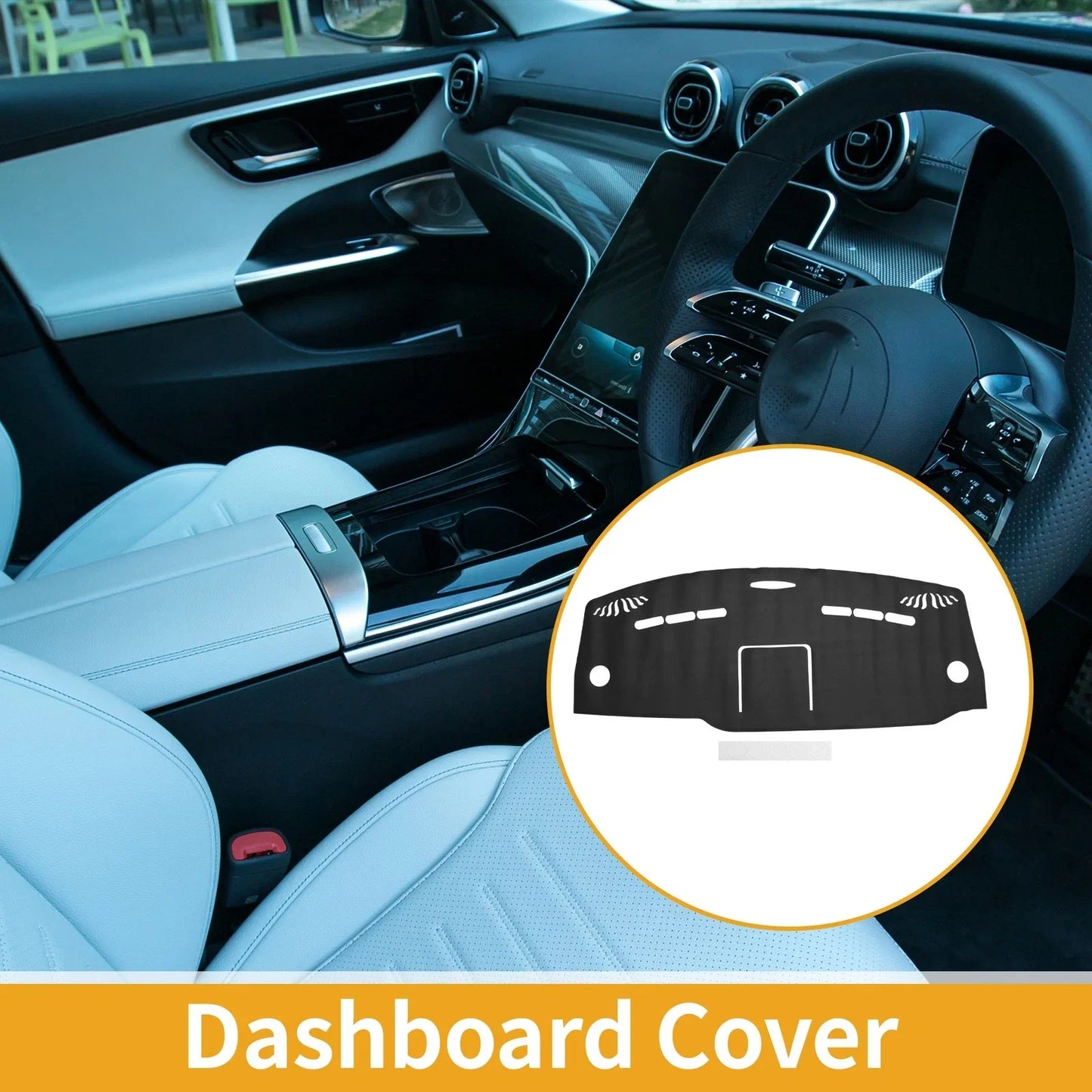 Dashboard Cover Mat for Mercedes-Benz Vito (2015-2020) - Black Carpet