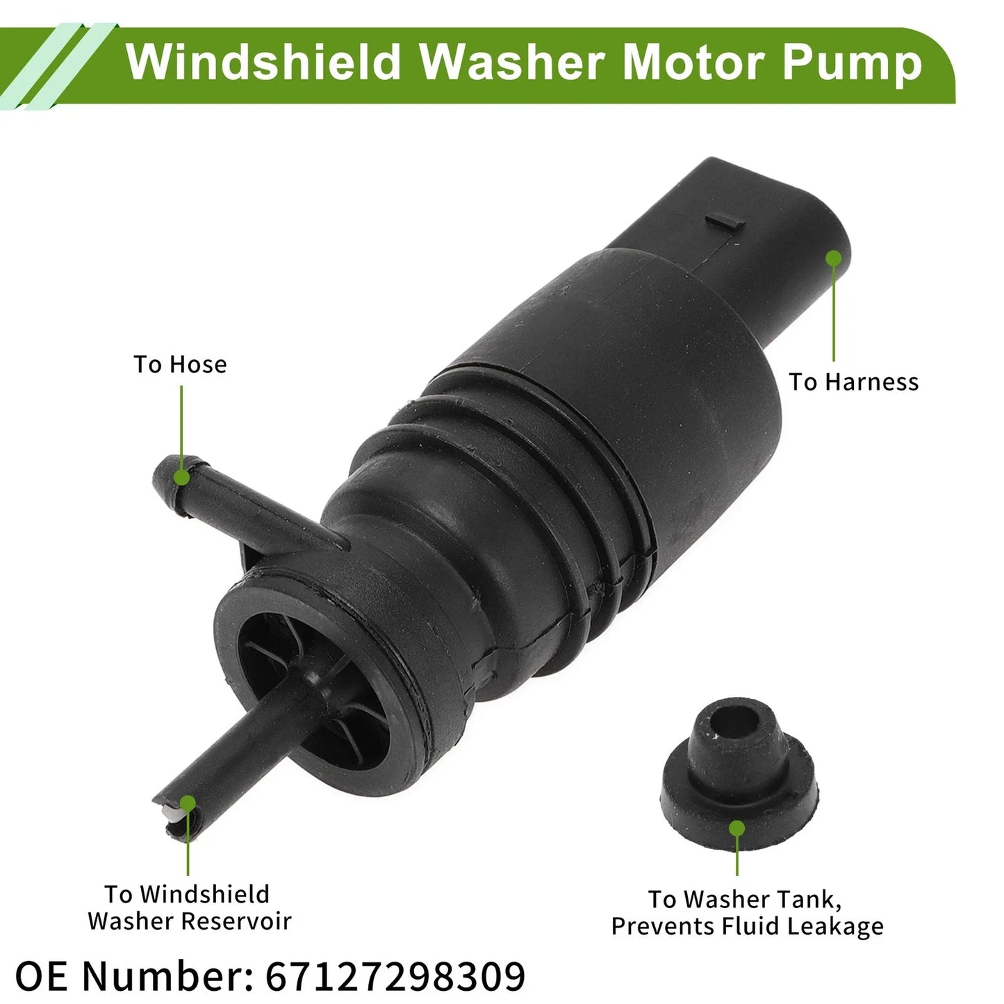 Windshield Washer Pump w/Grommet for BMW 228i