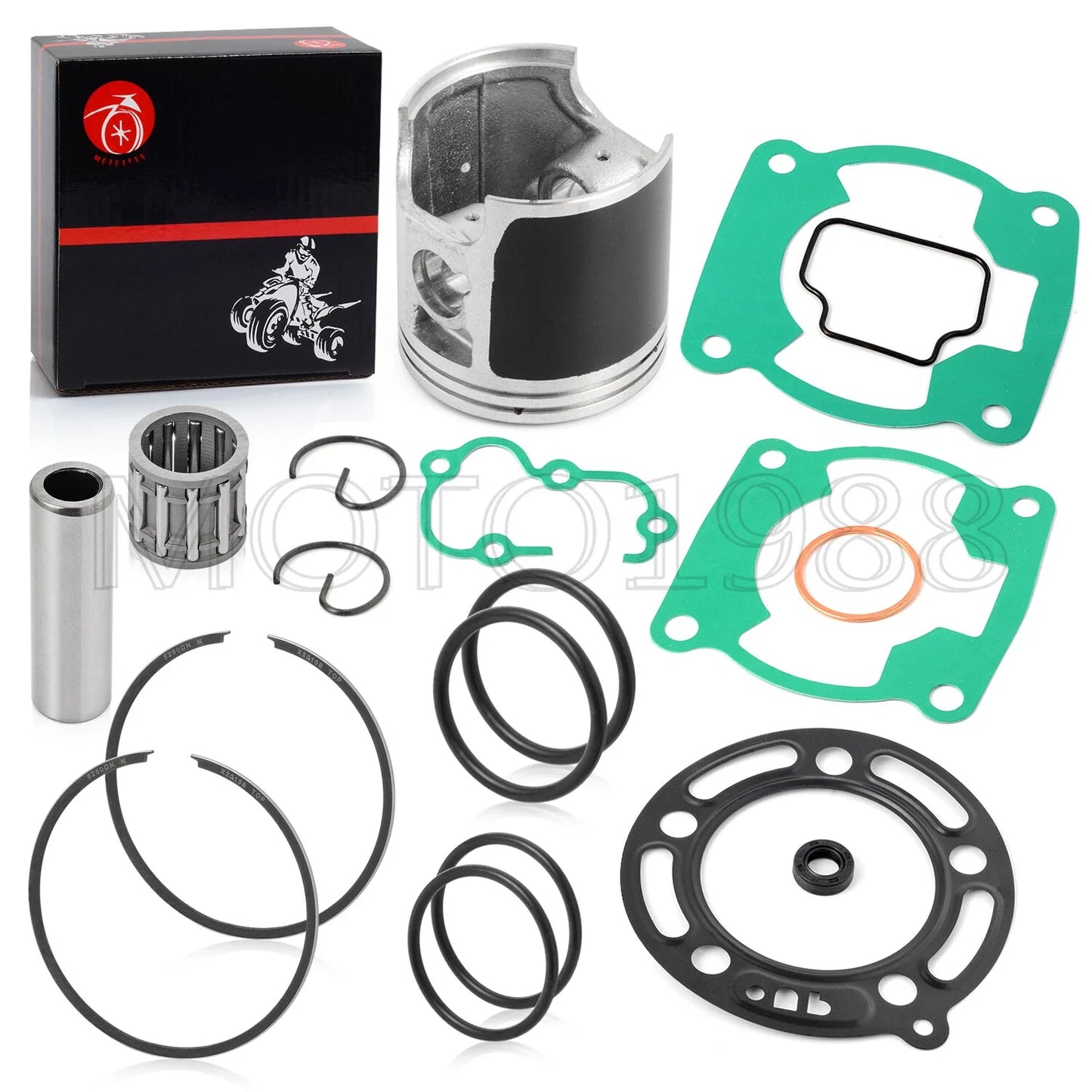 Top End Rebuild Kit Piston Bearing Ring Gasket for Kawasaki KX100 (1995–2013)