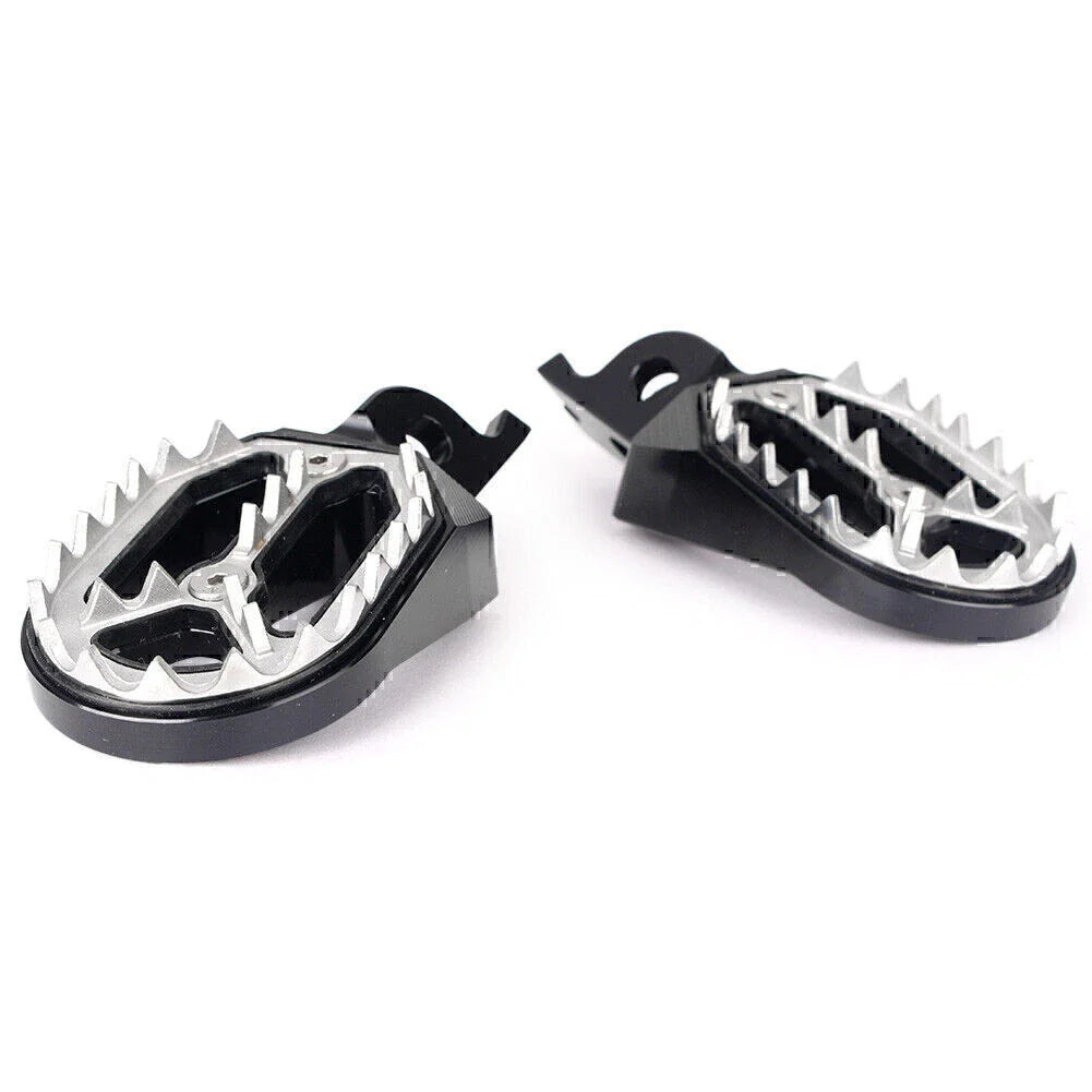 Black Shark Teeth Racing Foot Pegs for Kawasaki KX250 KX450 (2008-2015)