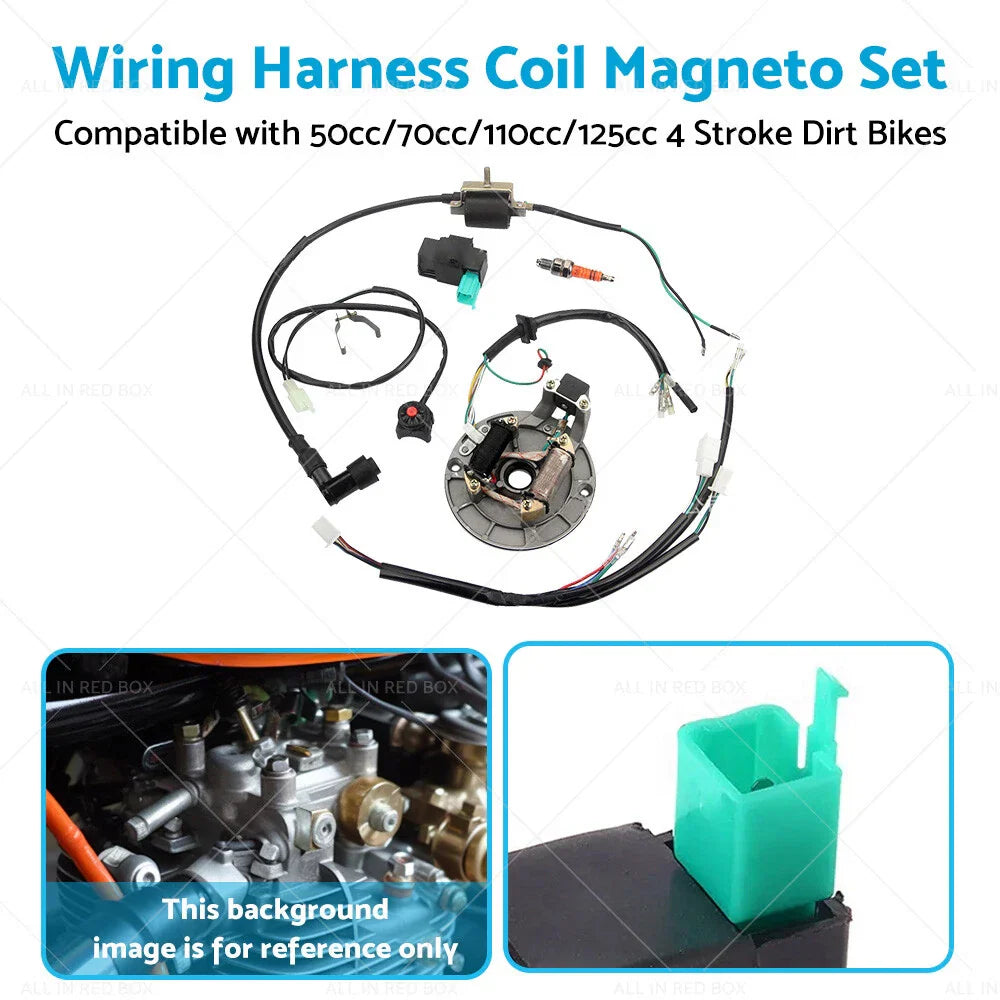 50cc 125cc Wire Harness Magneto for Dirt Pit Trail Bike