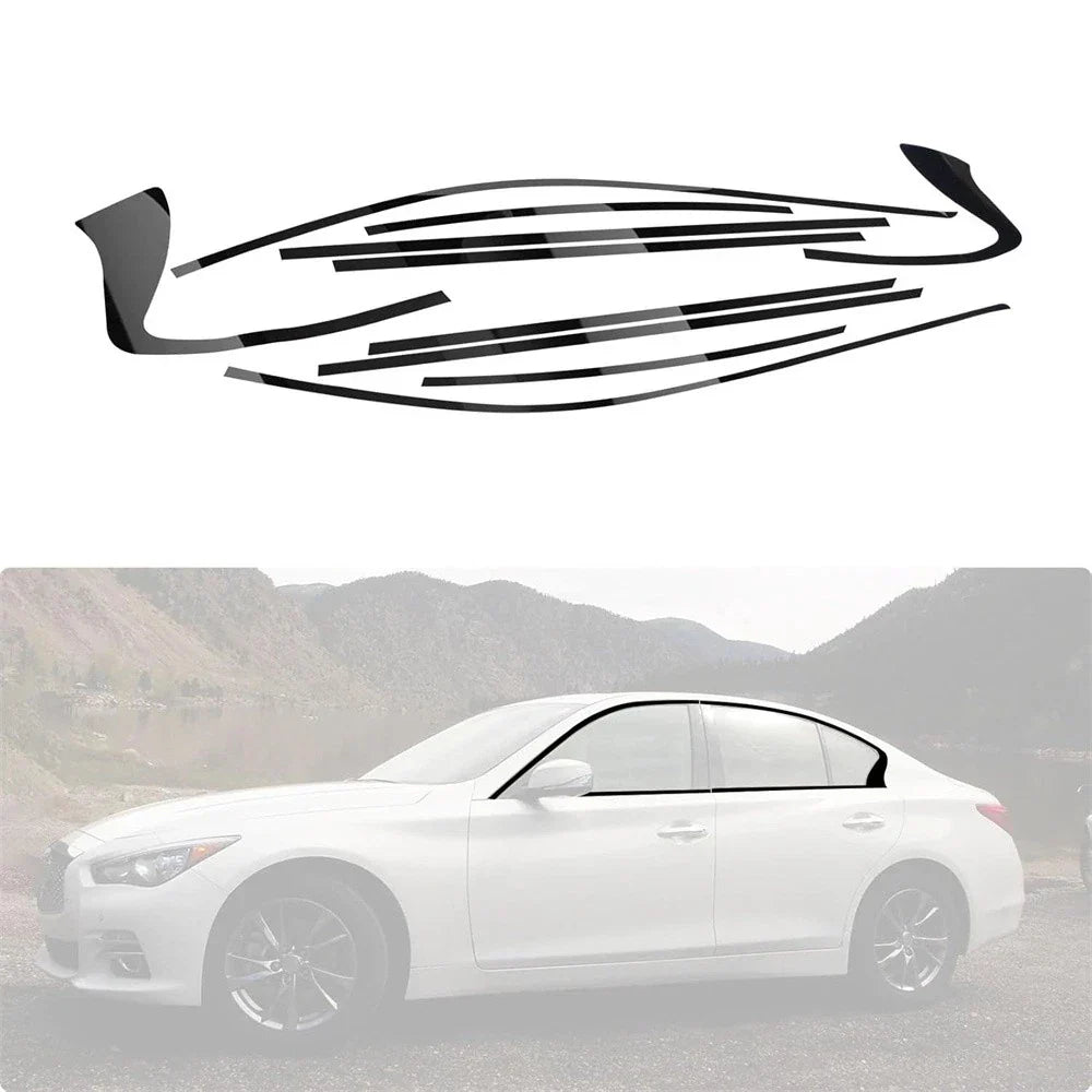 Chrome Blackout Overlay Window Trim for Infiniti Q50 Q50S (2014-2023)